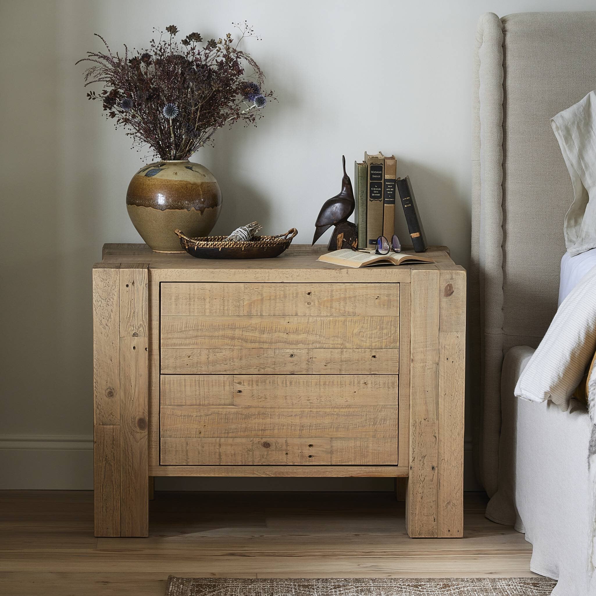 Perot Nightstand, Light Blonde Pine
