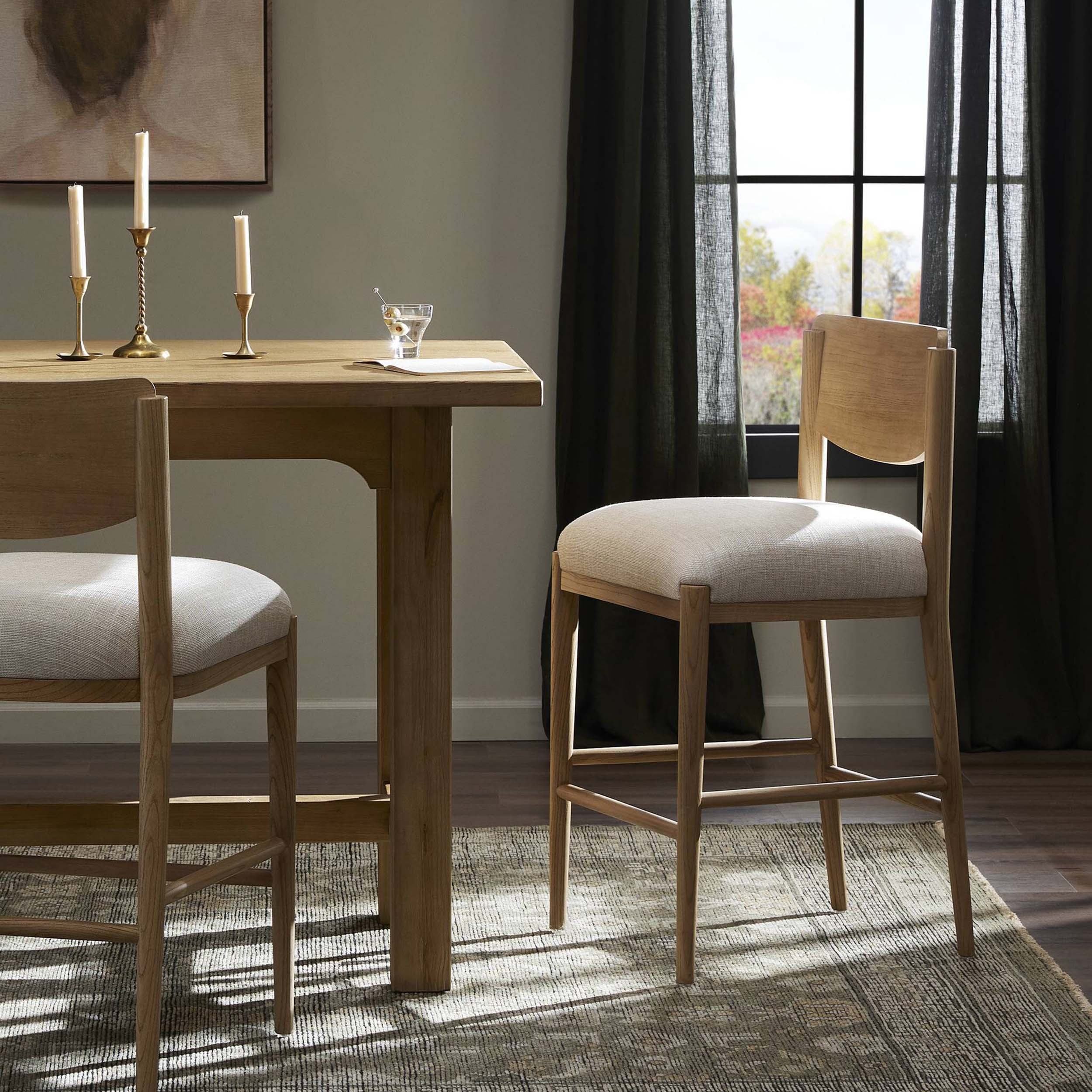 Piran Bar + Counter Stool, Essence Natural