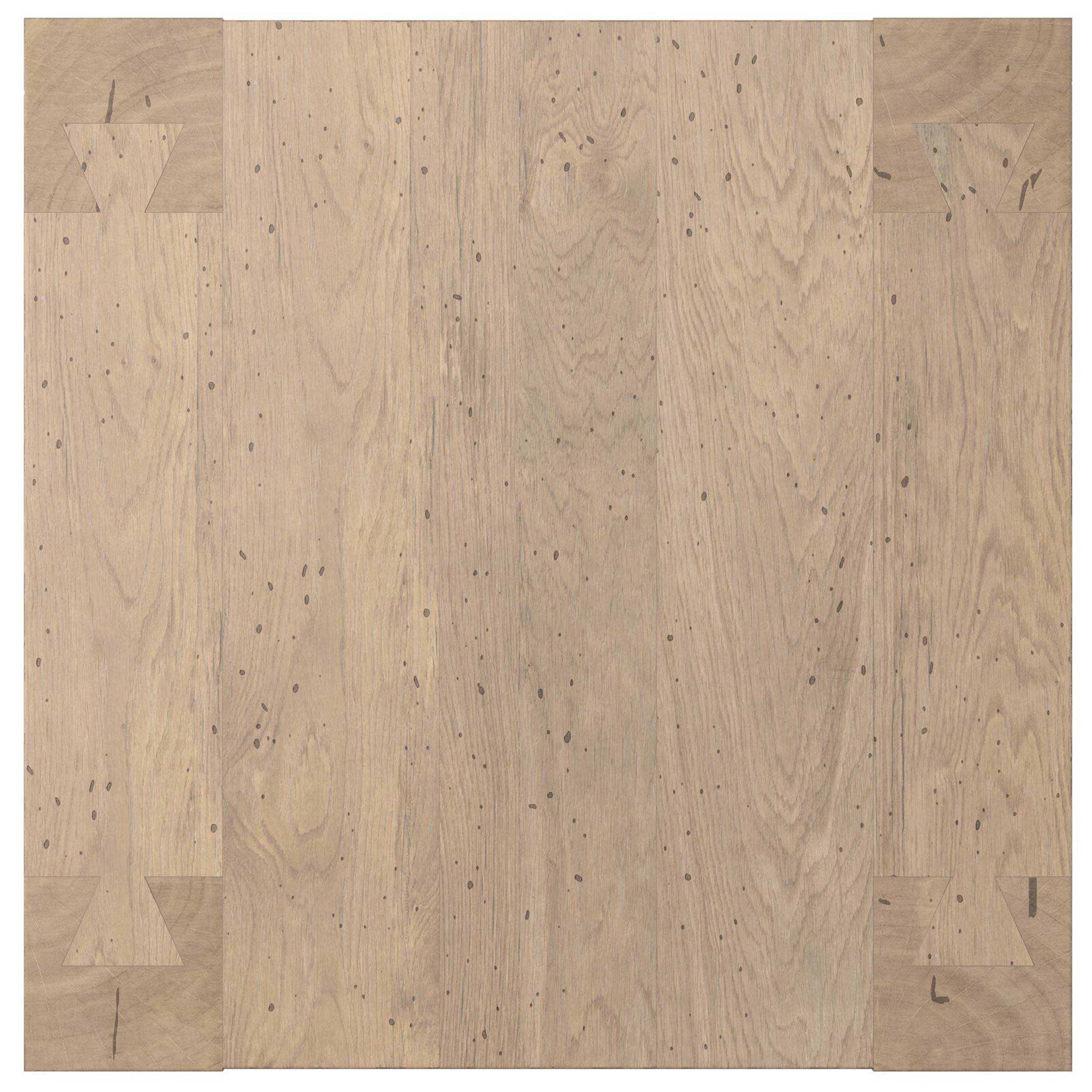 Abaso End Table, Whitewash Rustic Wormwood Oak