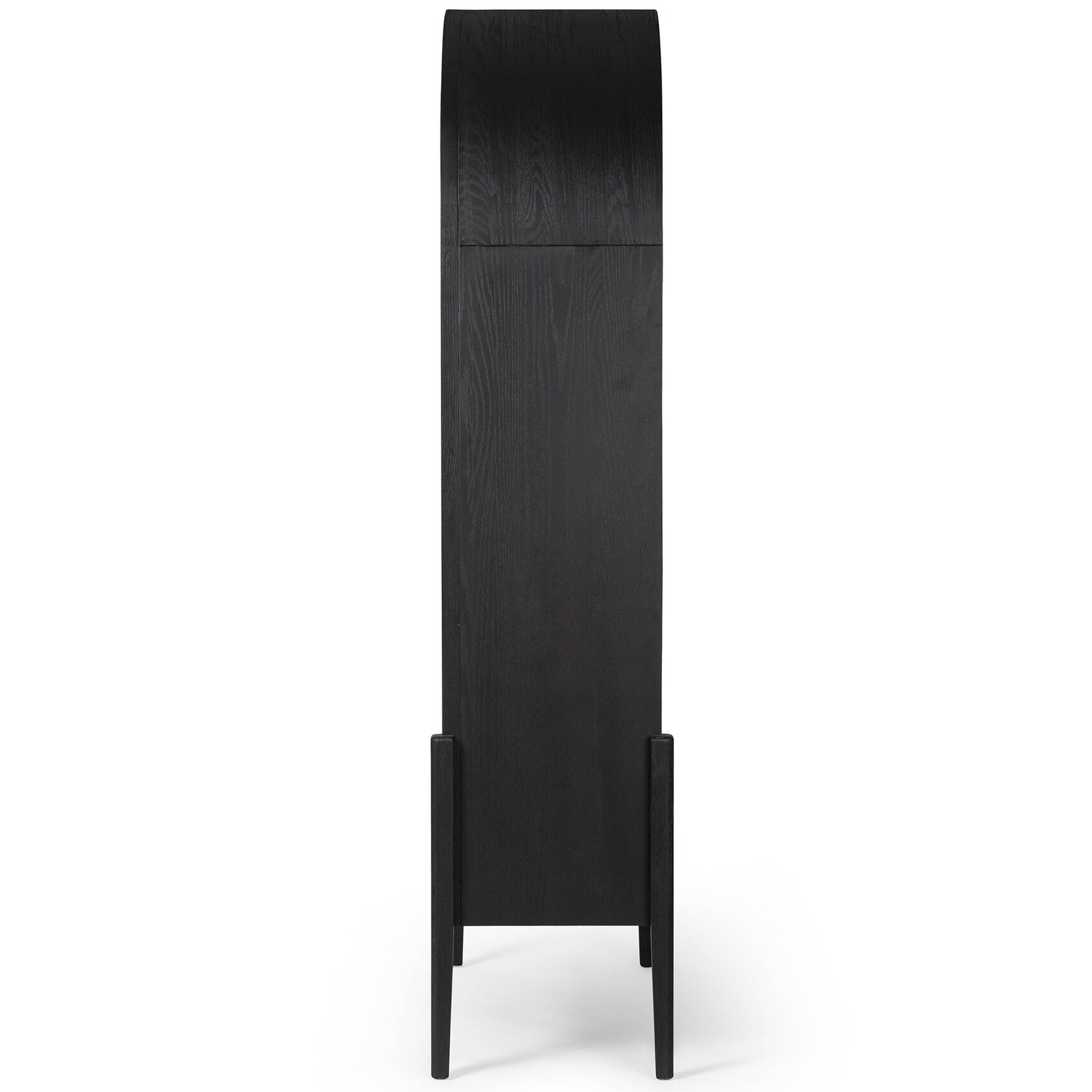 Tolle Bookcase, Drifted Matte Black/Oak Shelves
