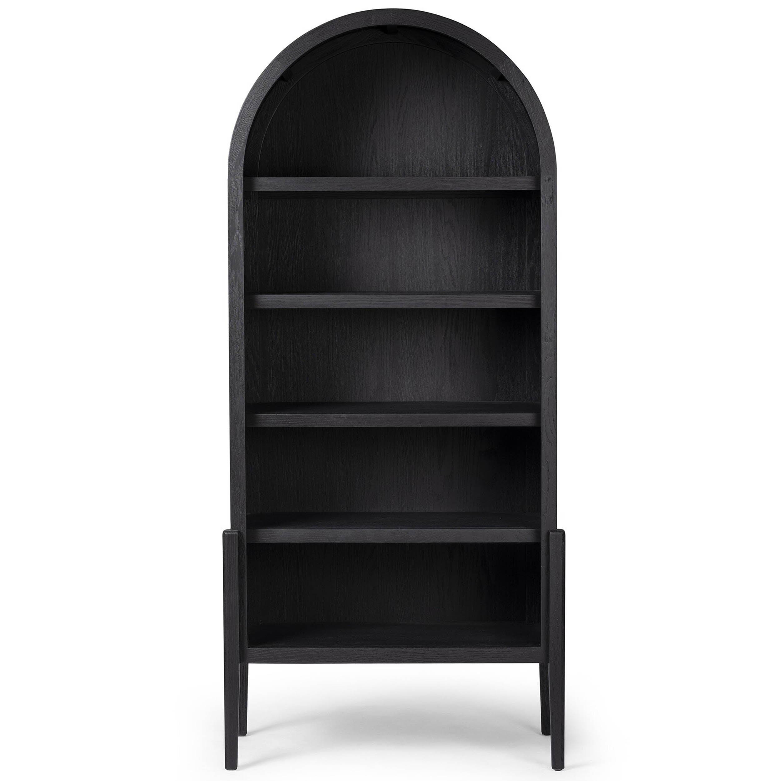 Tolle Bookcase, Drifted Matte Black/Black Shelves