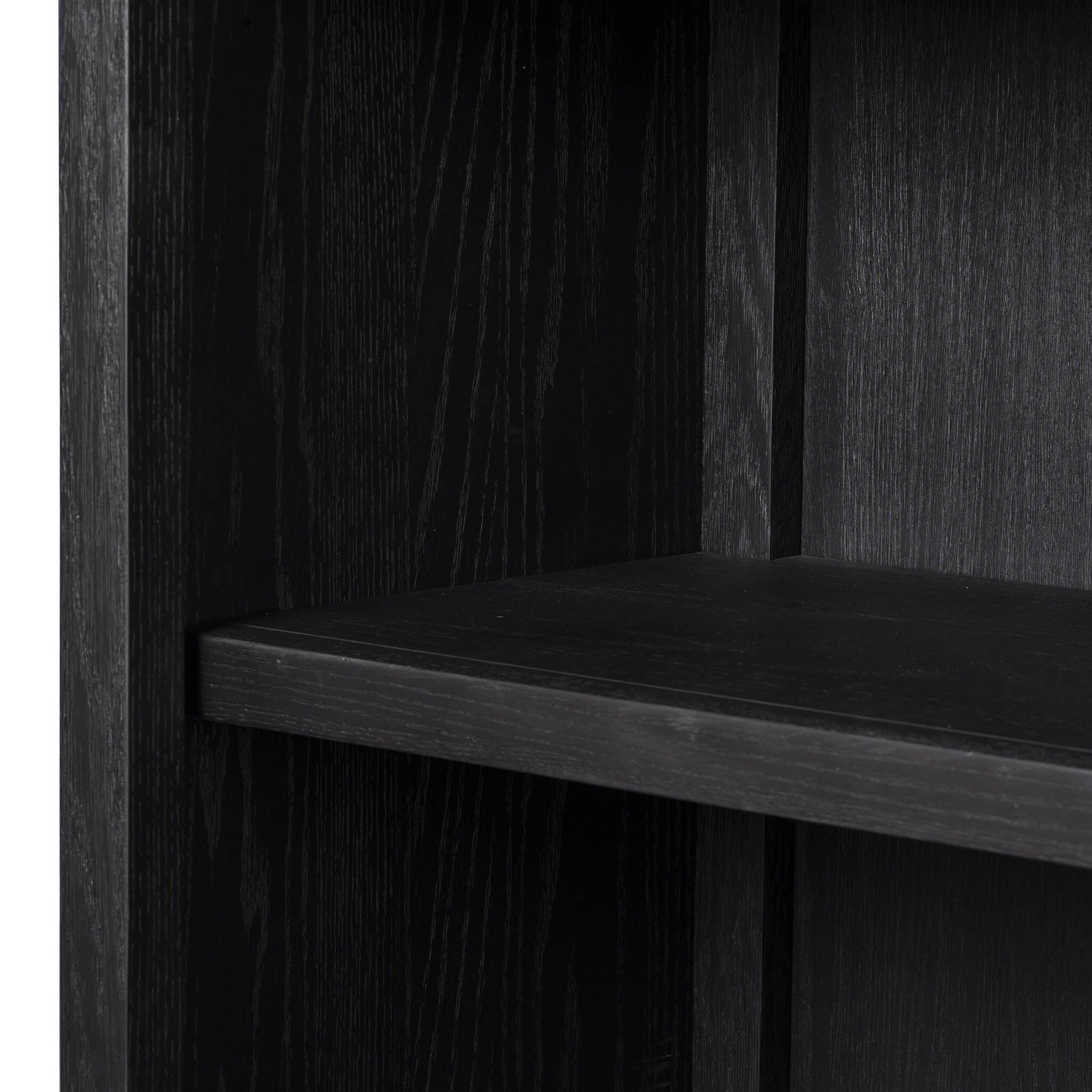 Tolle Bookcase, Drifted Matte Black/Black Shelves