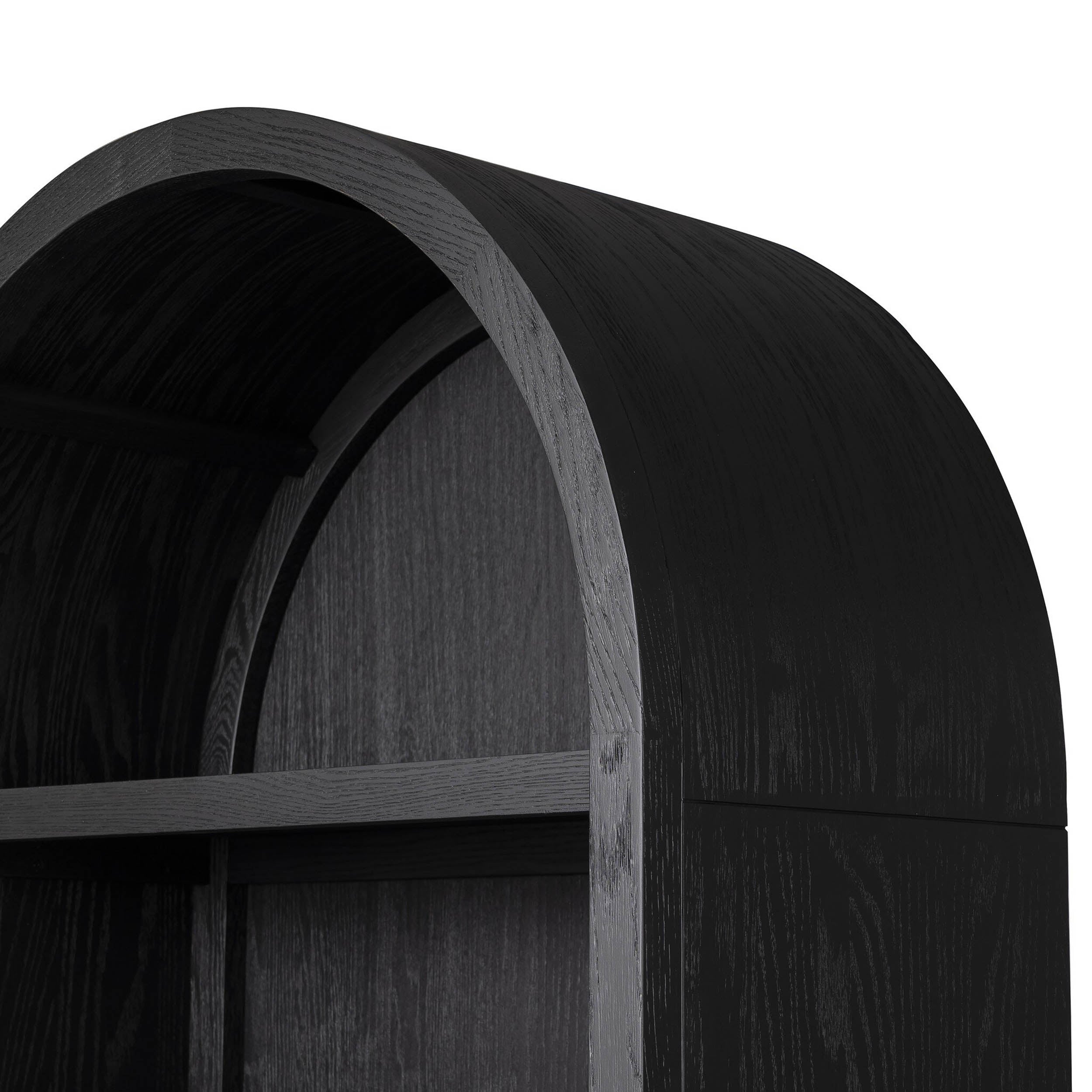 Tolle Bookcase, Drifted Matte Black/Black Shelves