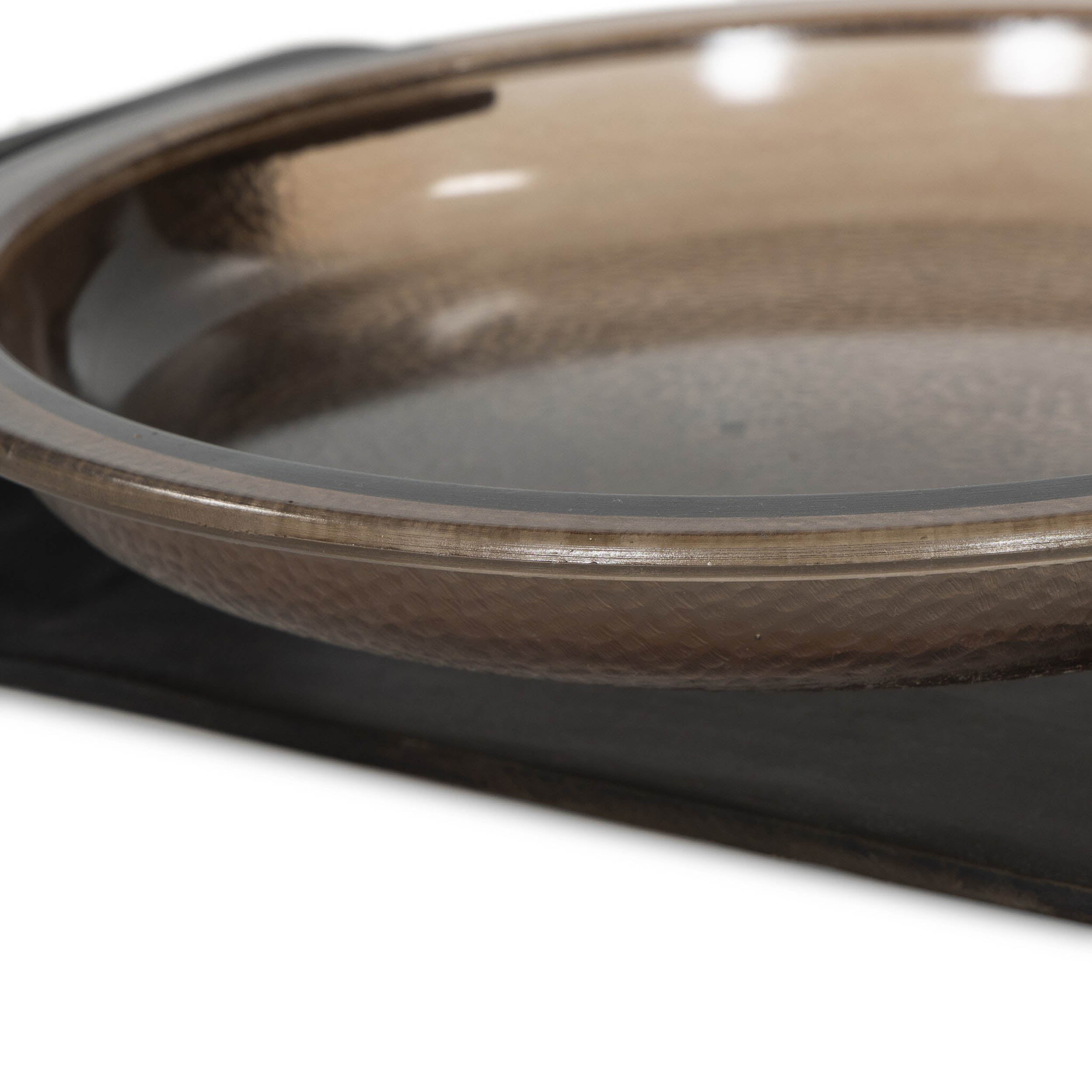 Runa Bowl, Smoked Brown Cast Glass