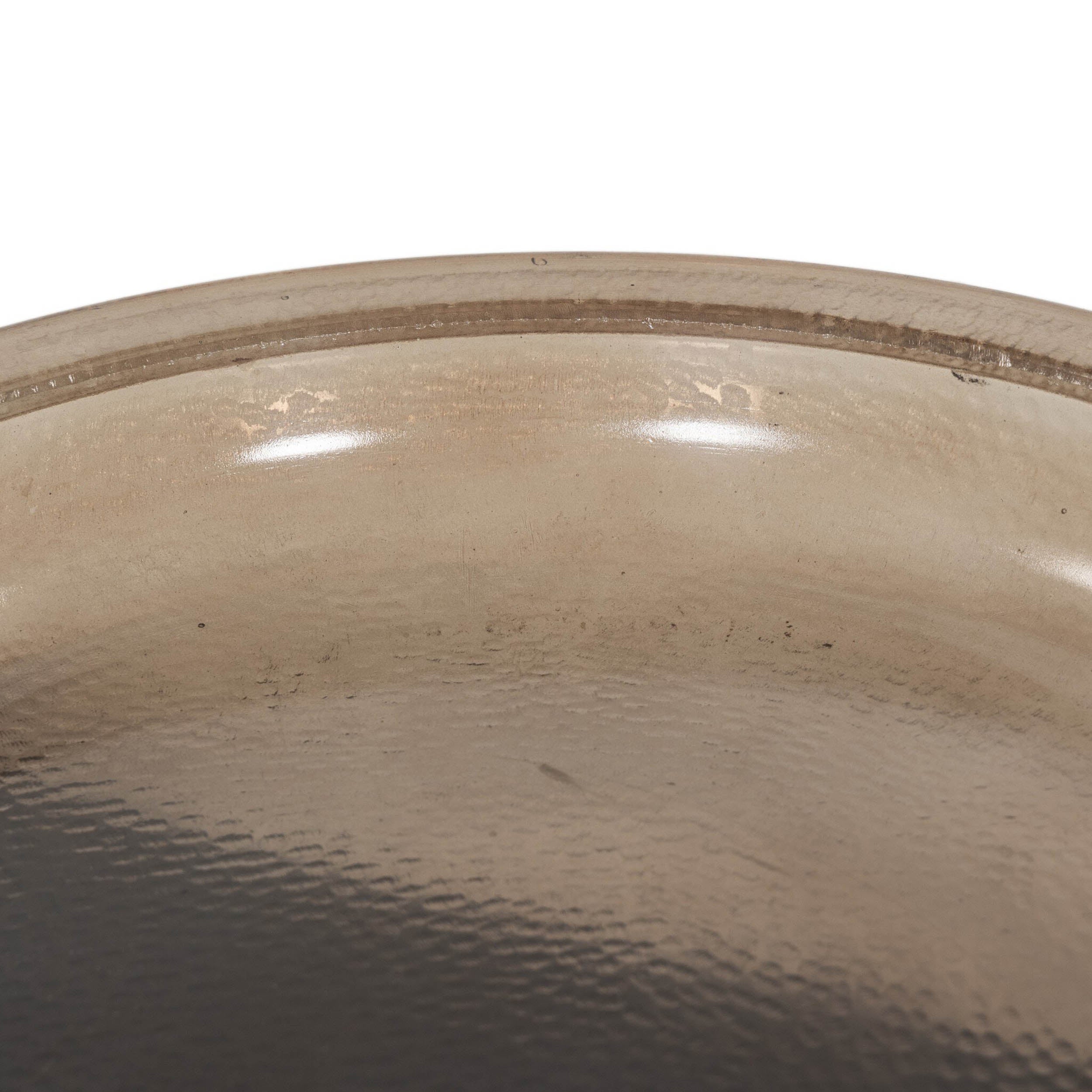 Runa Bowl, Smoked Brown Cast Glass