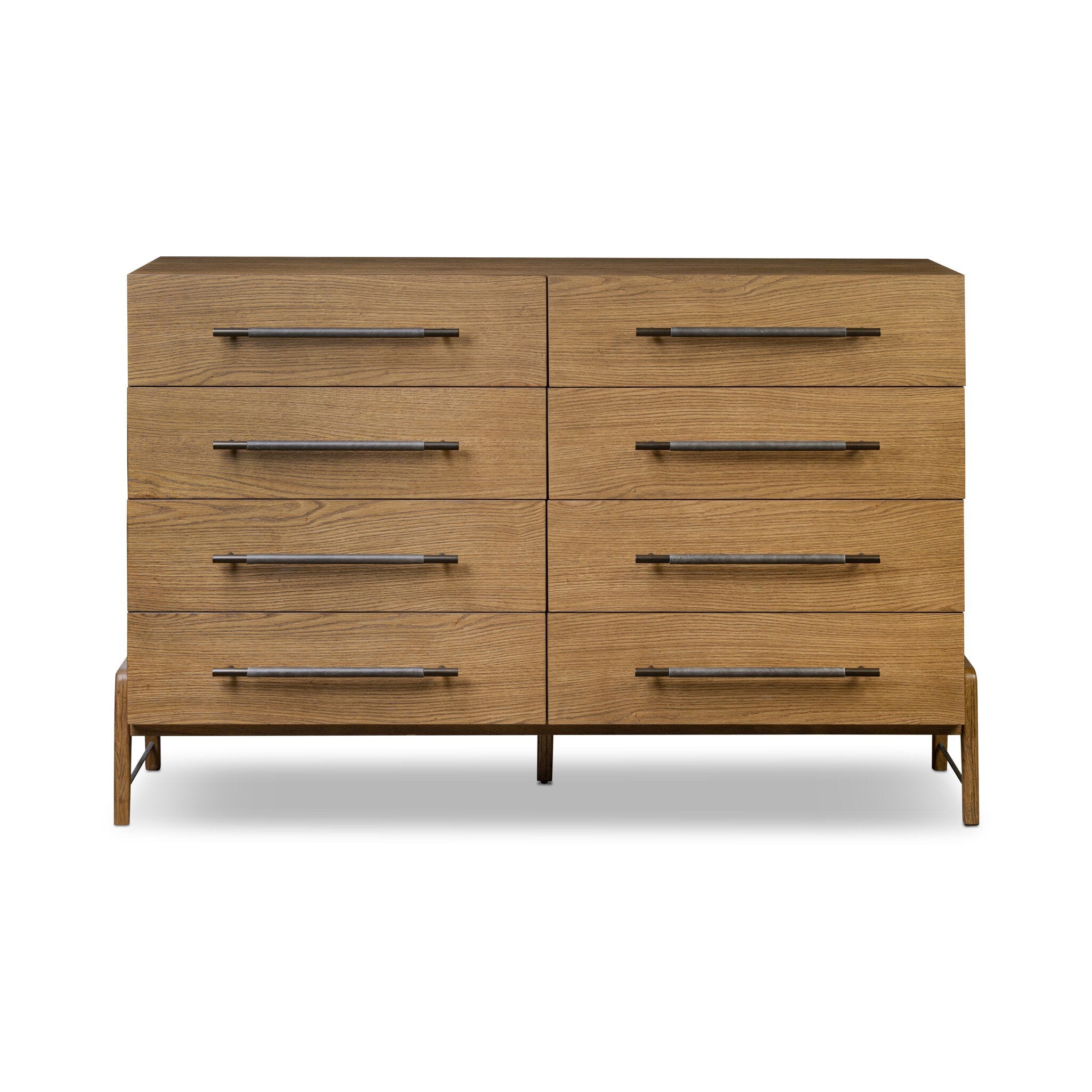 Rosedale 8 Drawer Dresser, Amber Oak Veneer