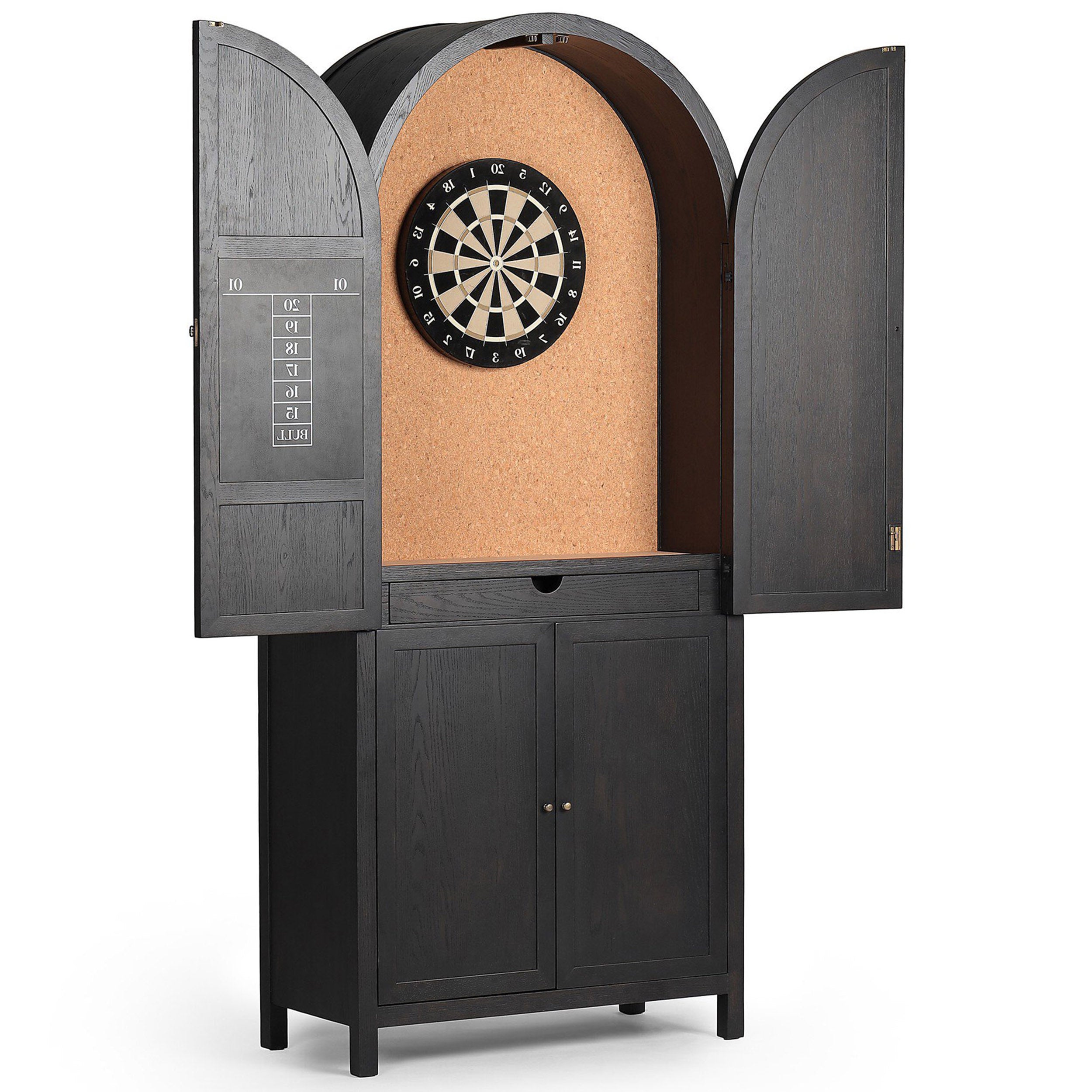 Darts Cabinet, Brushed Brass