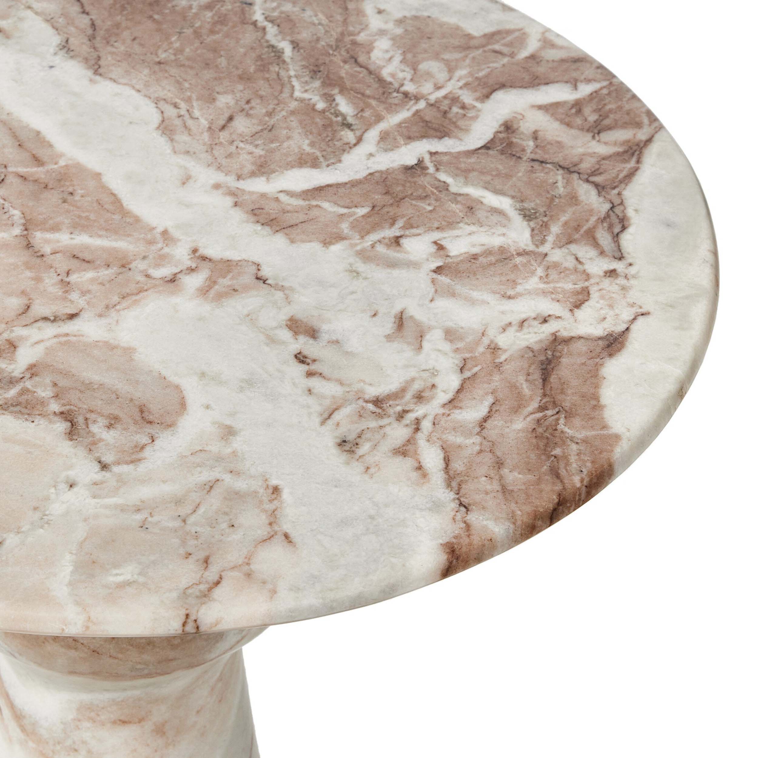 Connie End Table, Sawar Marble