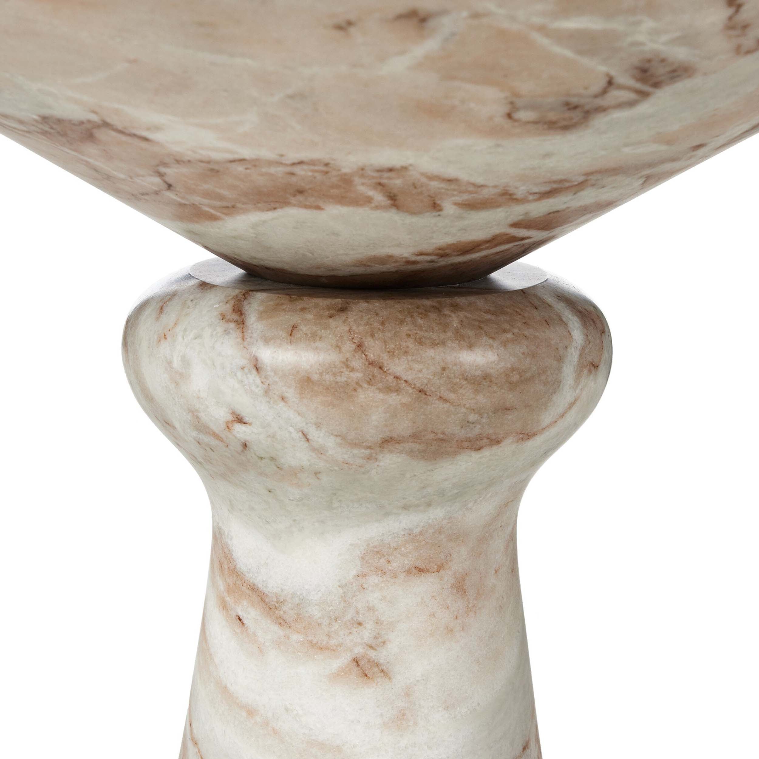 Connie End Table, Sawar Marble