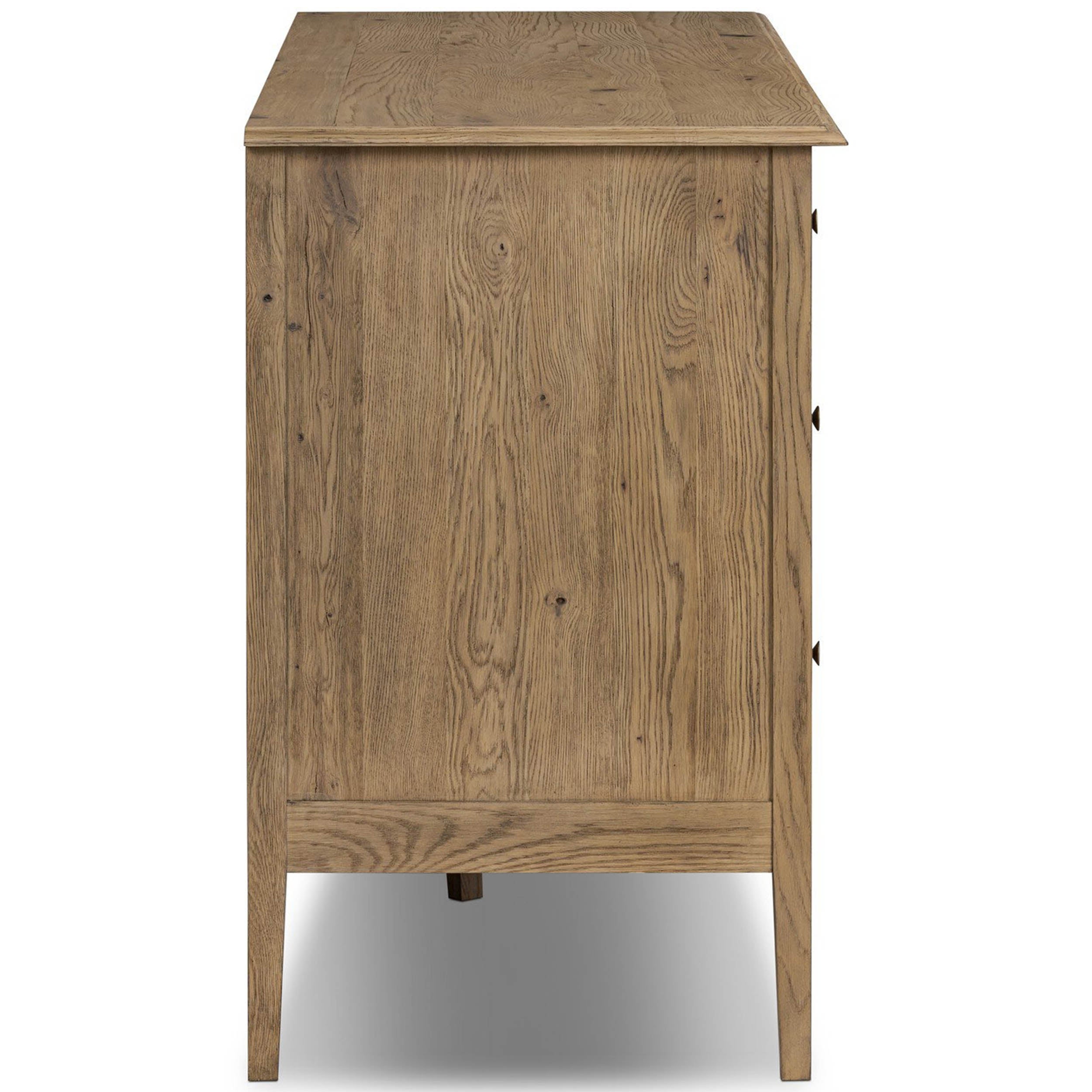 Maggie 6 Drawer Dresser, Aged Smoked Oak Resawn