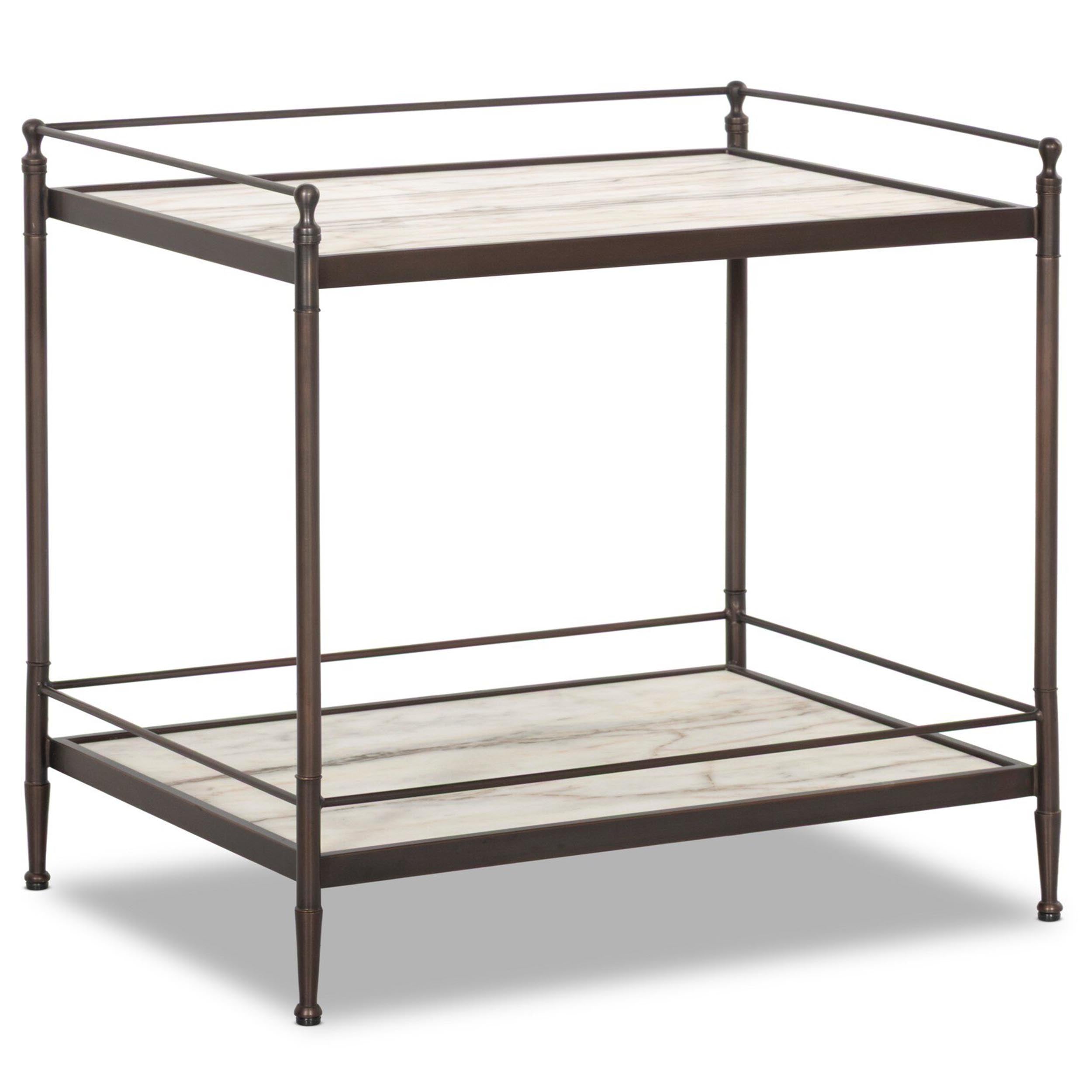 Eisen Nightstand, Striated Marble