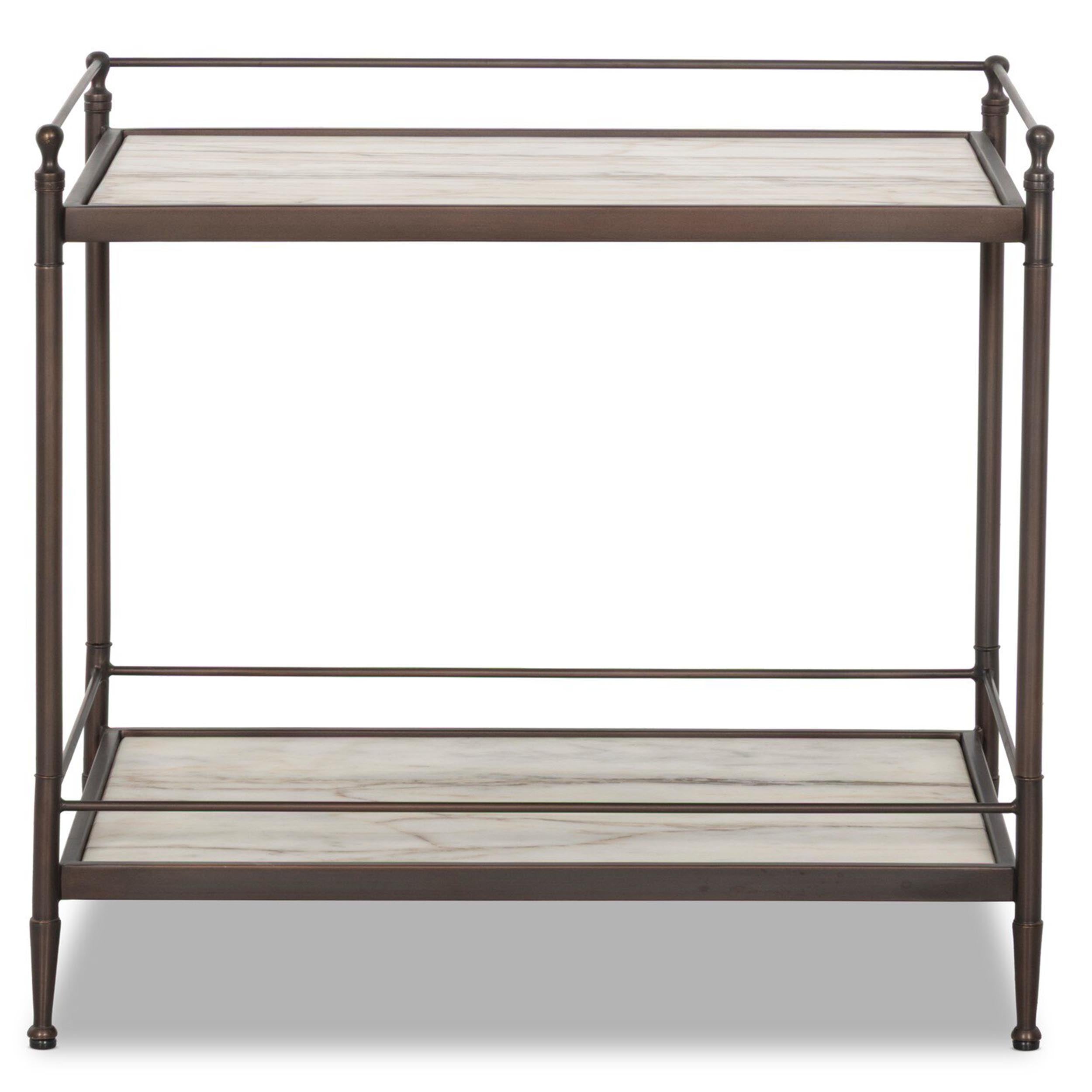 Eisen Nightstand, Striated Marble