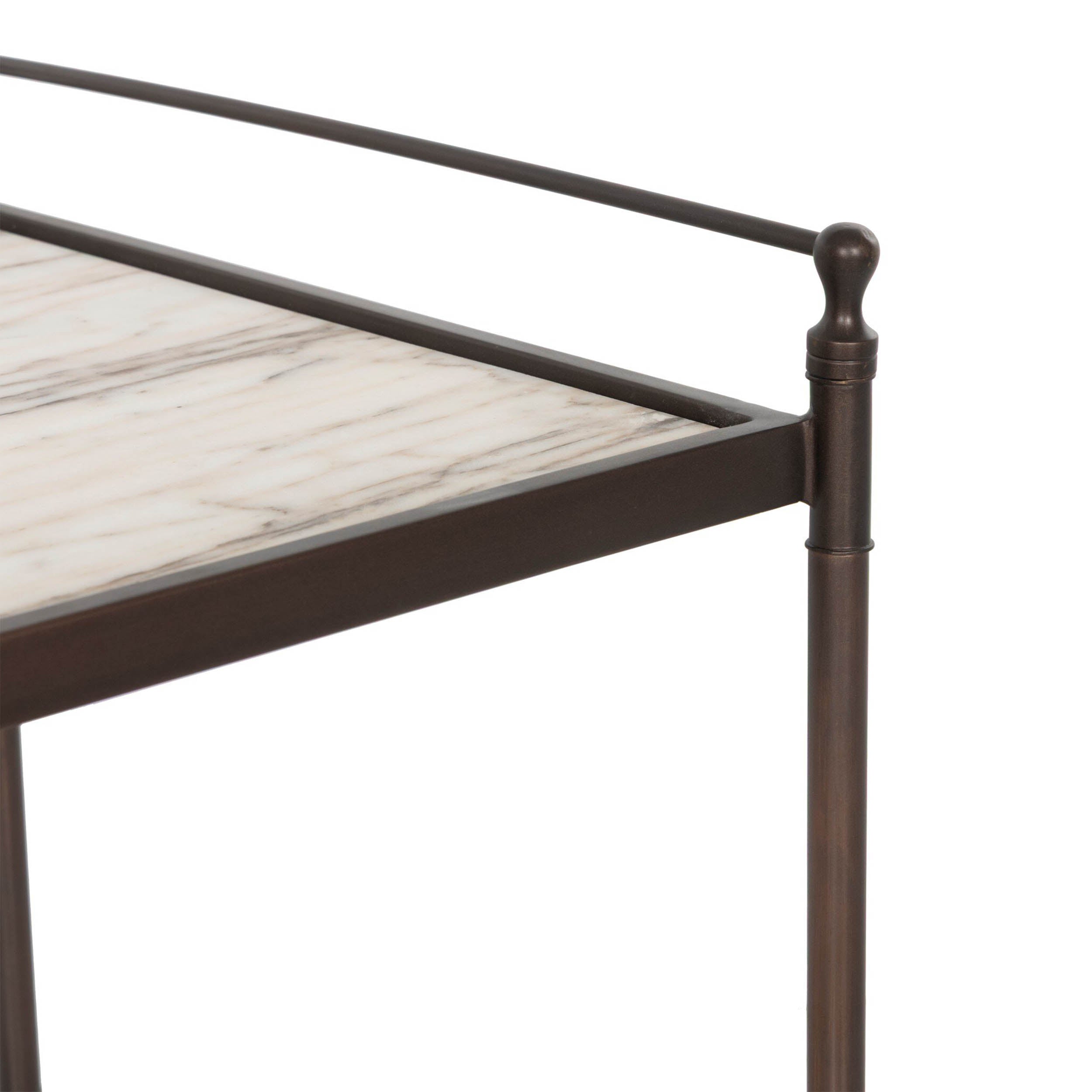 Eisen Nightstand, Striated Marble