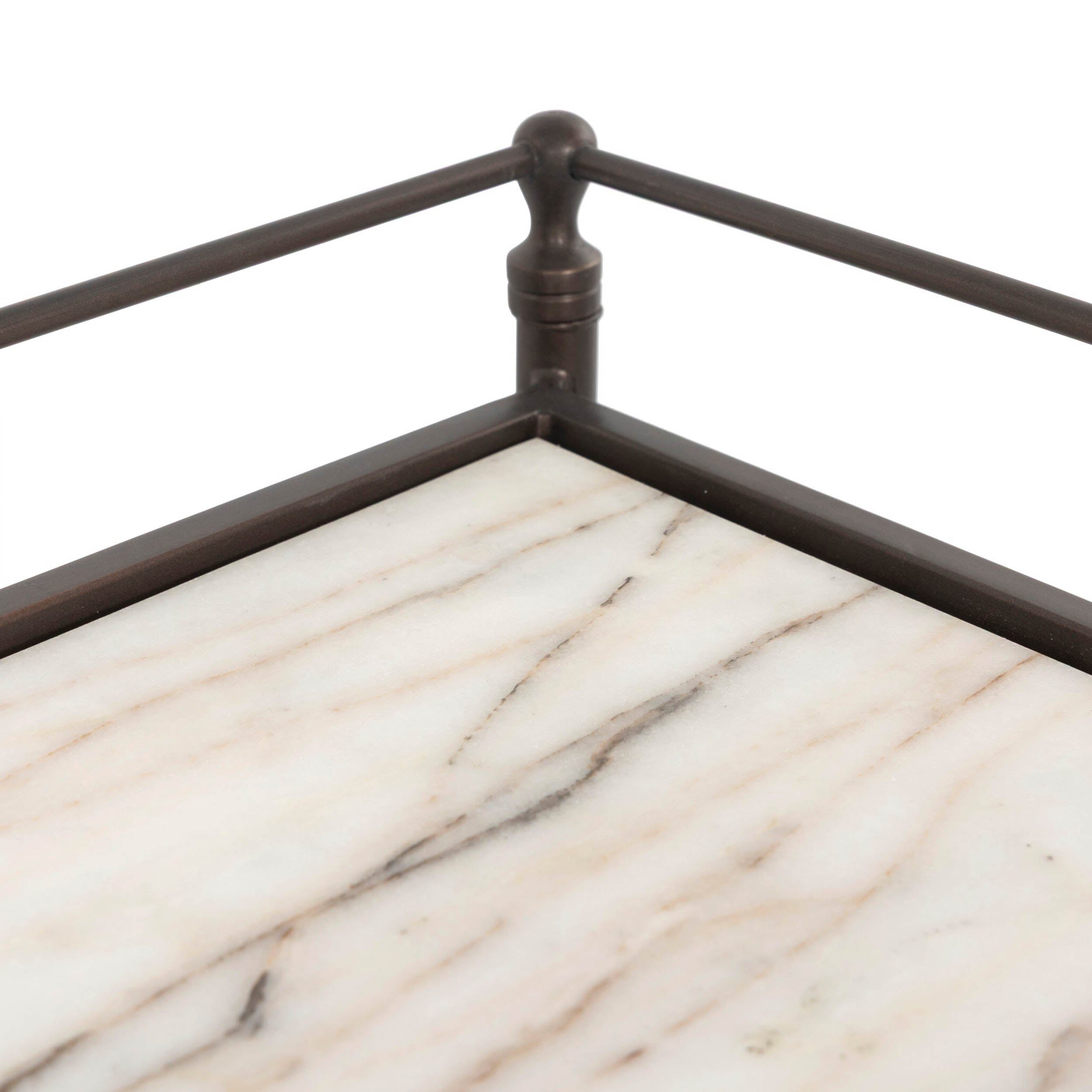 Eisen Nightstand, Striated Marble
