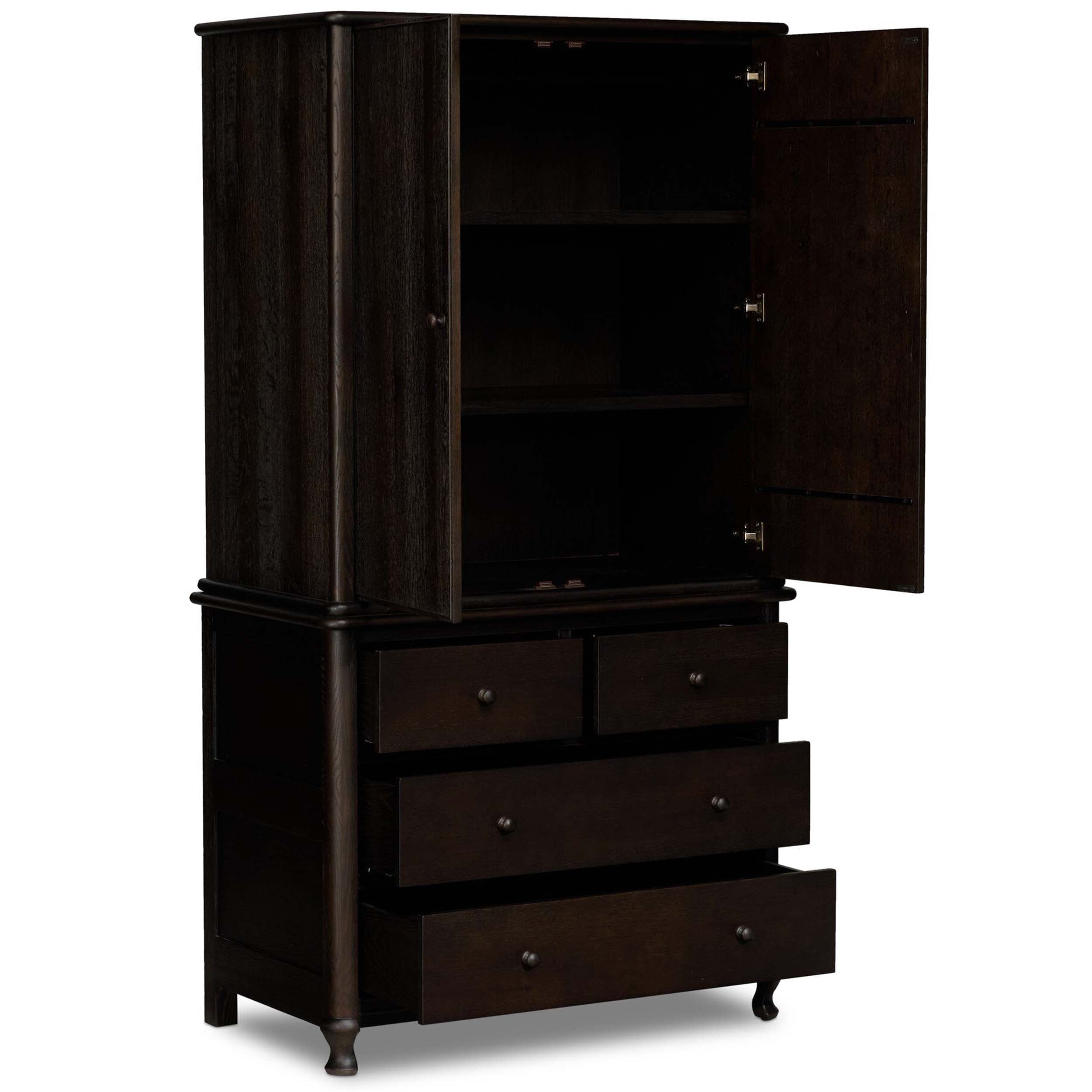 Pika Armoire, Smoked Black Oak Veneer