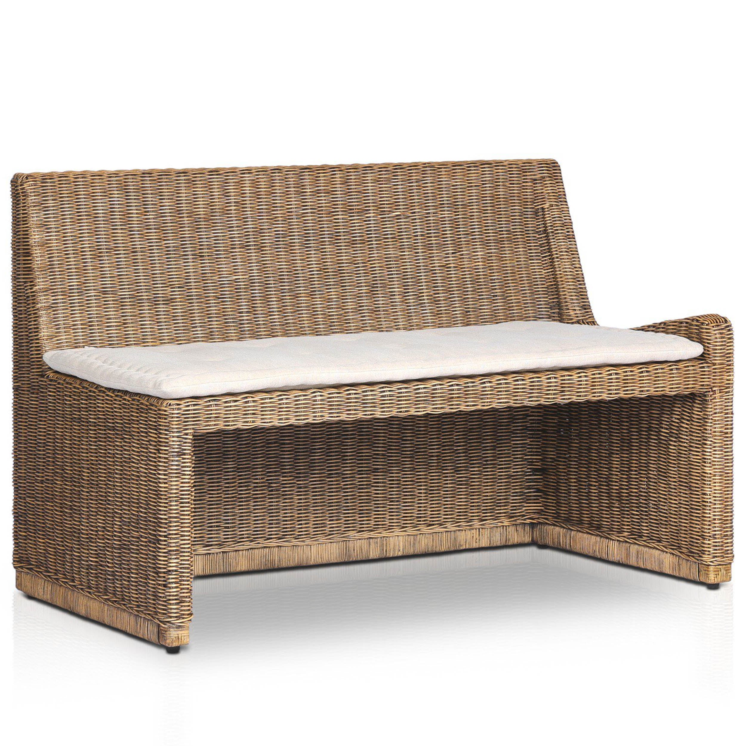 Build Your Own: Senna Woven Dining Banquette, Broadway Dune, Laf Dining Bench 49"