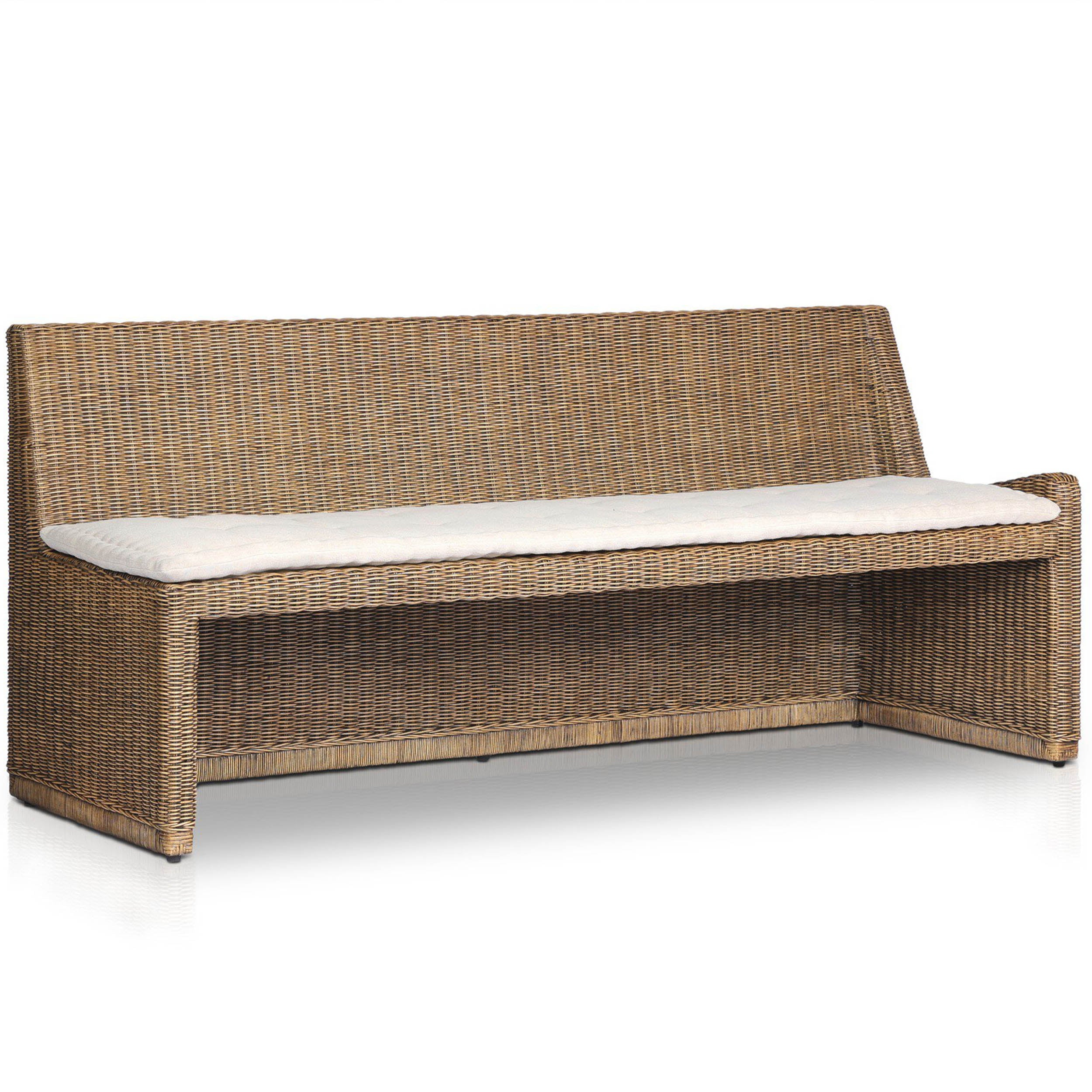 Build Your Own: Senna Woven Dining Banquette, Broadway Dune, Laf Dining Bench 72"