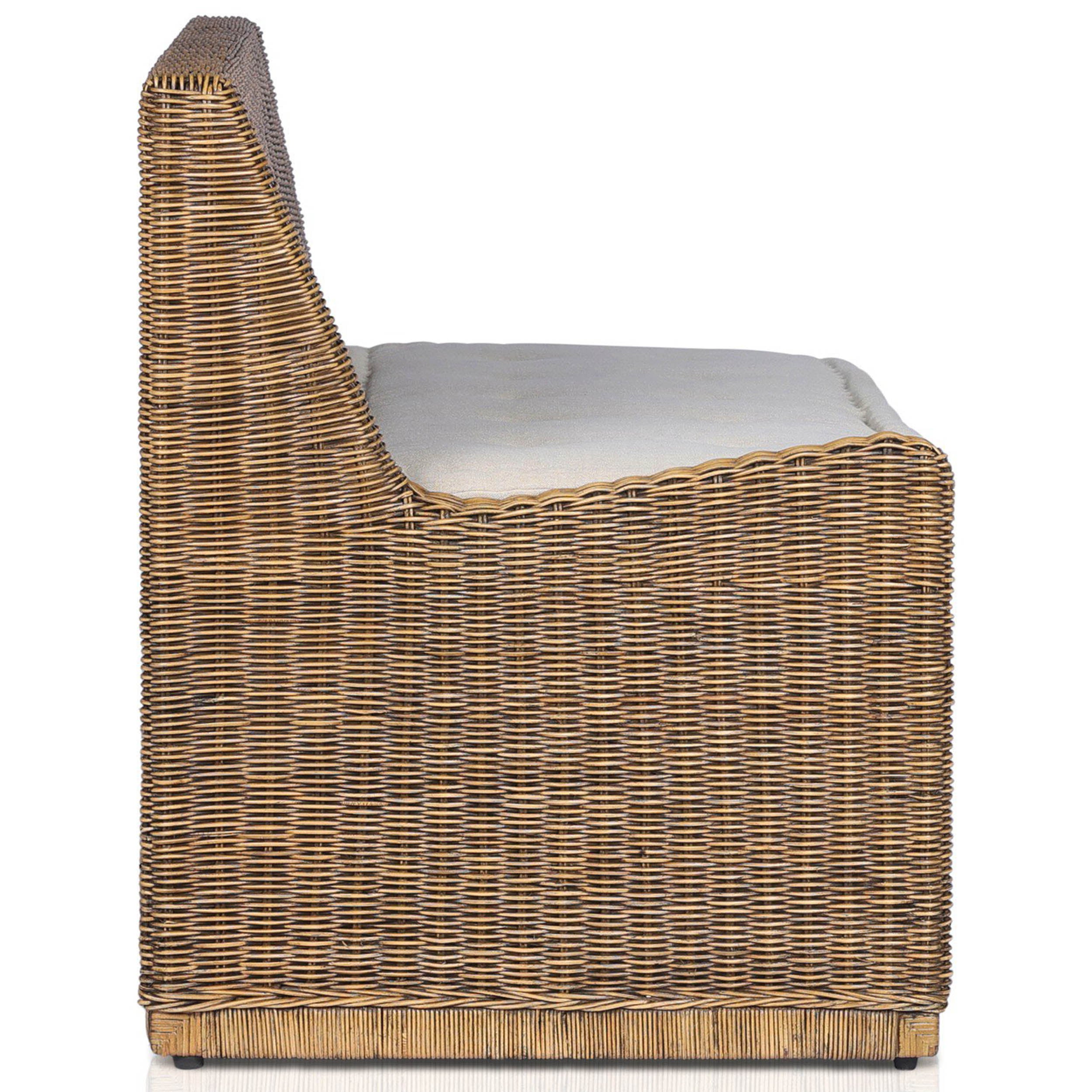 Build Your Own: Senna Woven Dining Banquette, Broadway Dune, Raf Dining Bench 49"