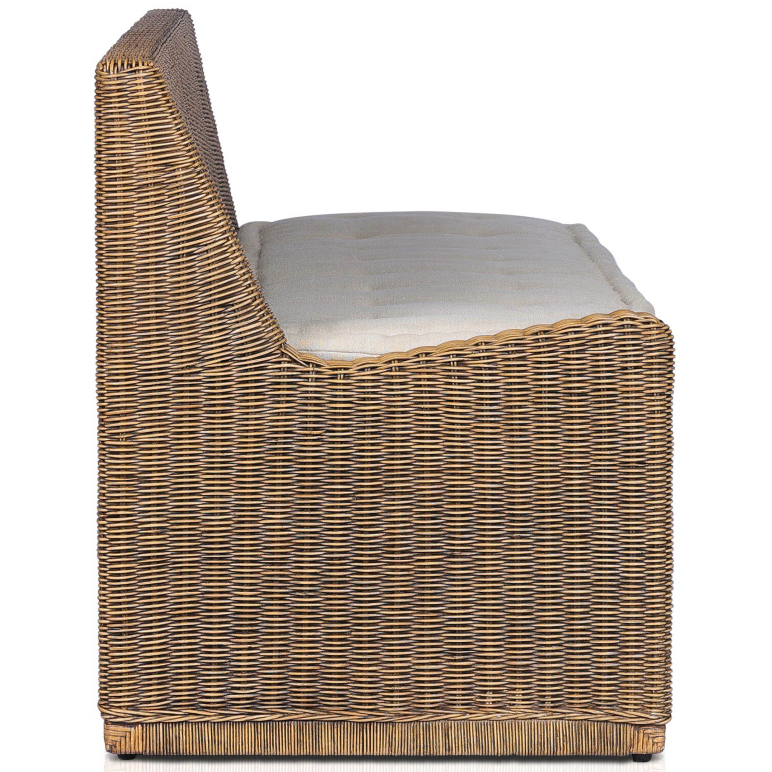 Build Your Own: Senna Woven Dining Banquette, Broadway Dune, Raf Dining Bench 72"