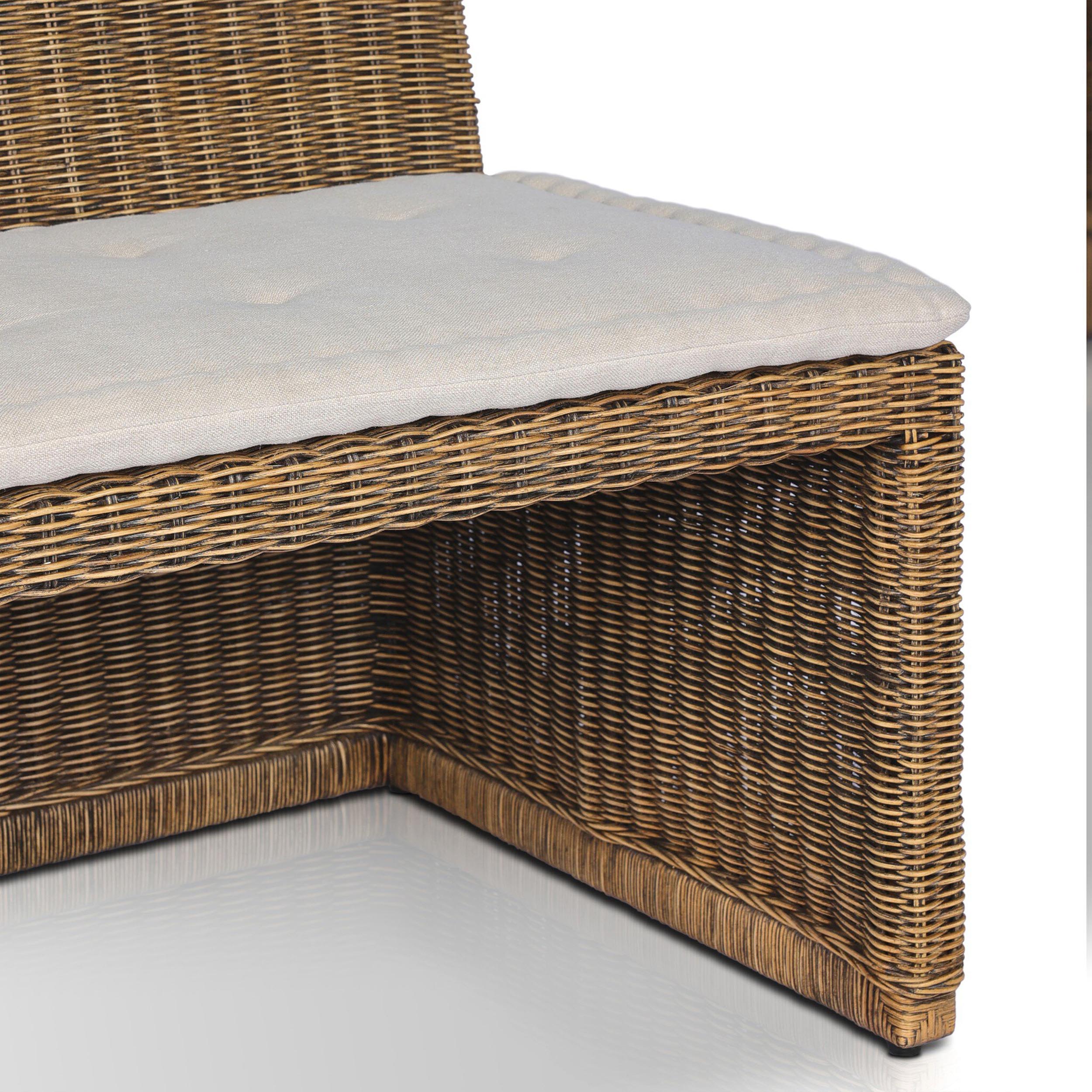 Build Your Own: Senna Woven Dining Banquette, Broadway Dune, Dining Bench - 49"