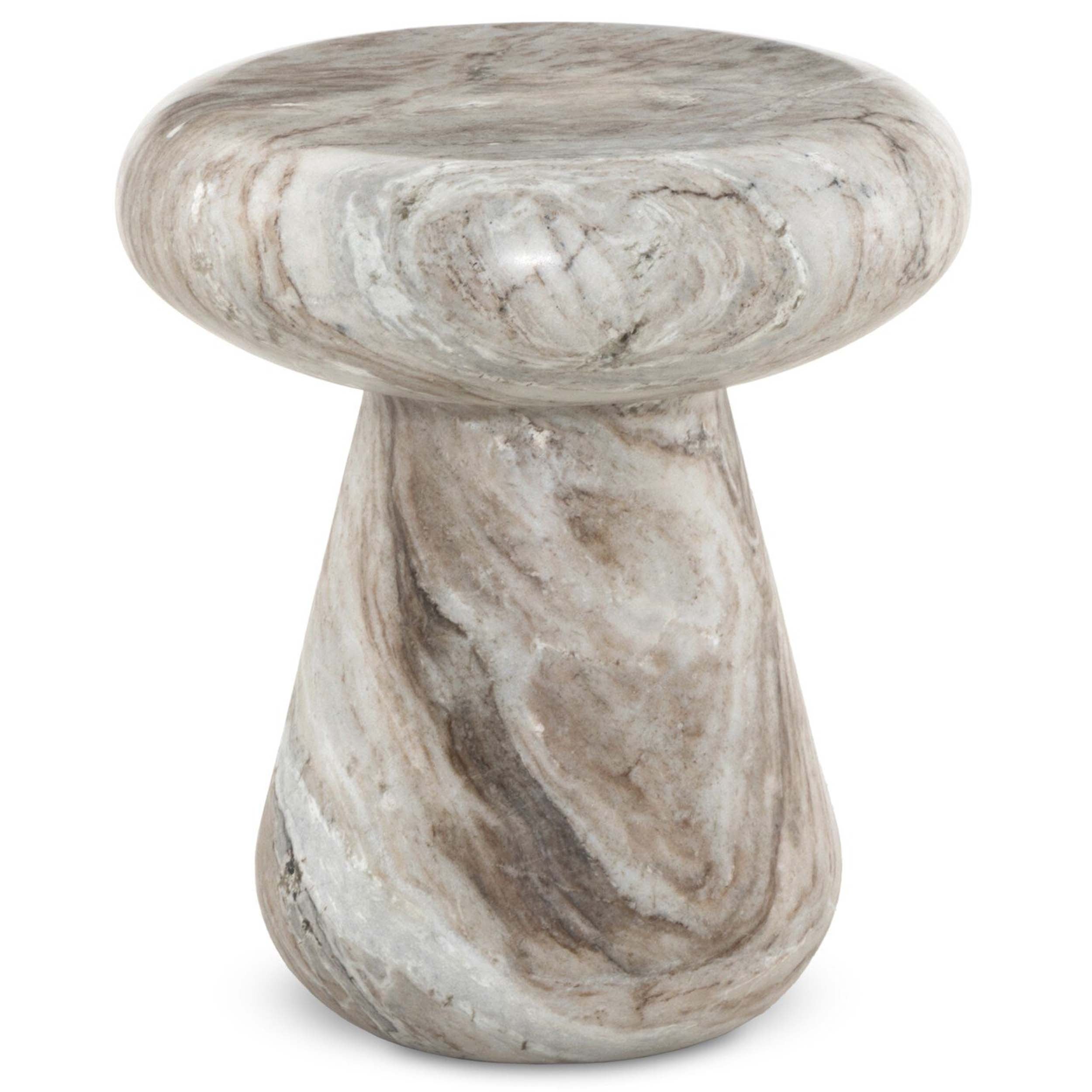 Pablo Outdoor End Table, Sawar Marble
