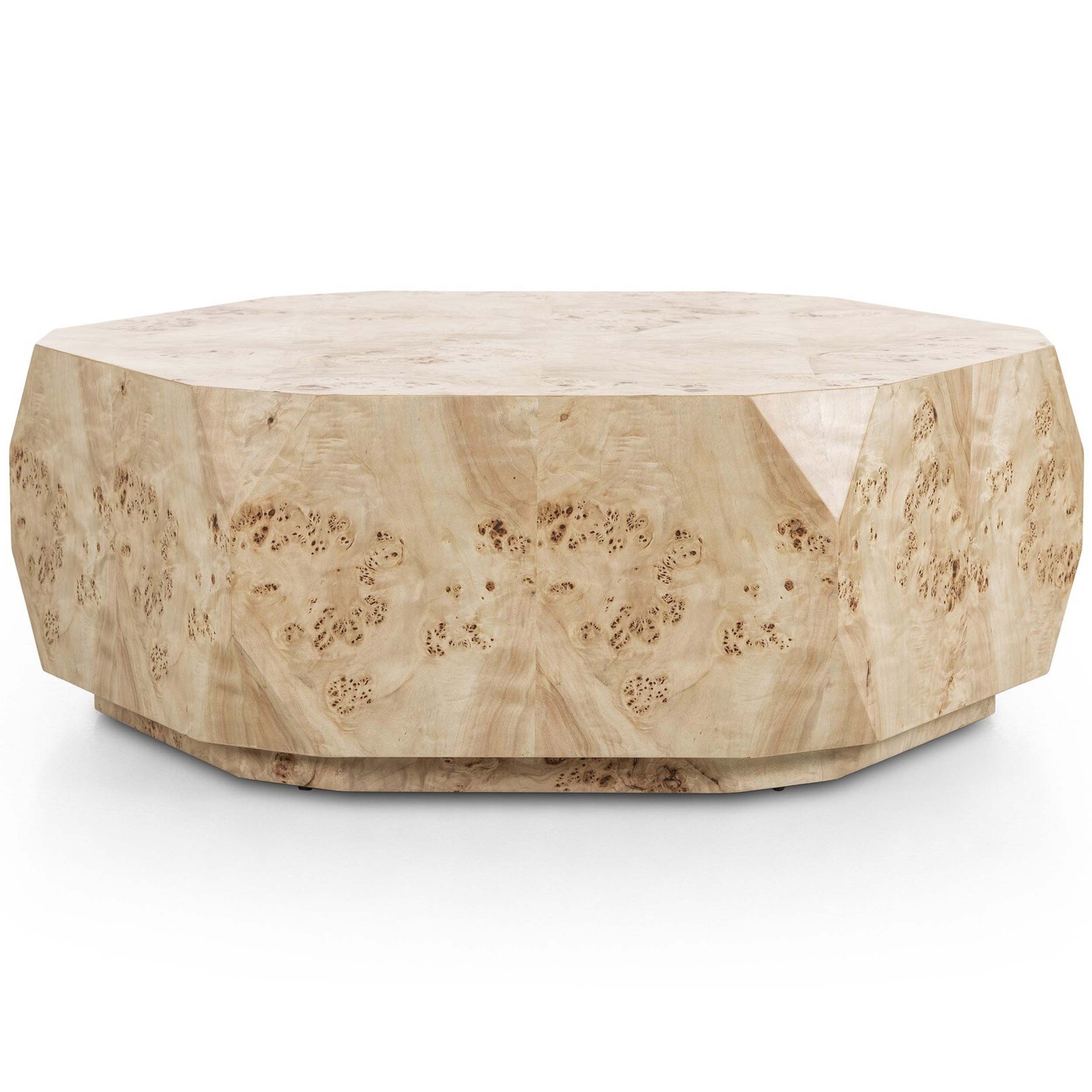 Elena Coffee Table, Light Burl