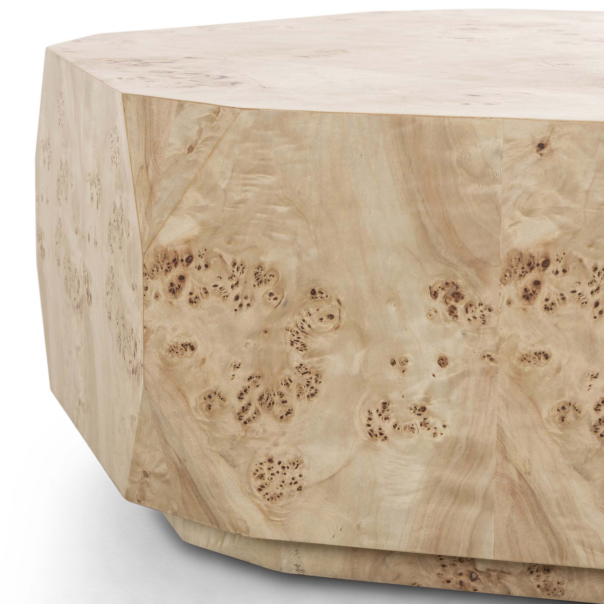 Elena Coffee Table, Light Burl