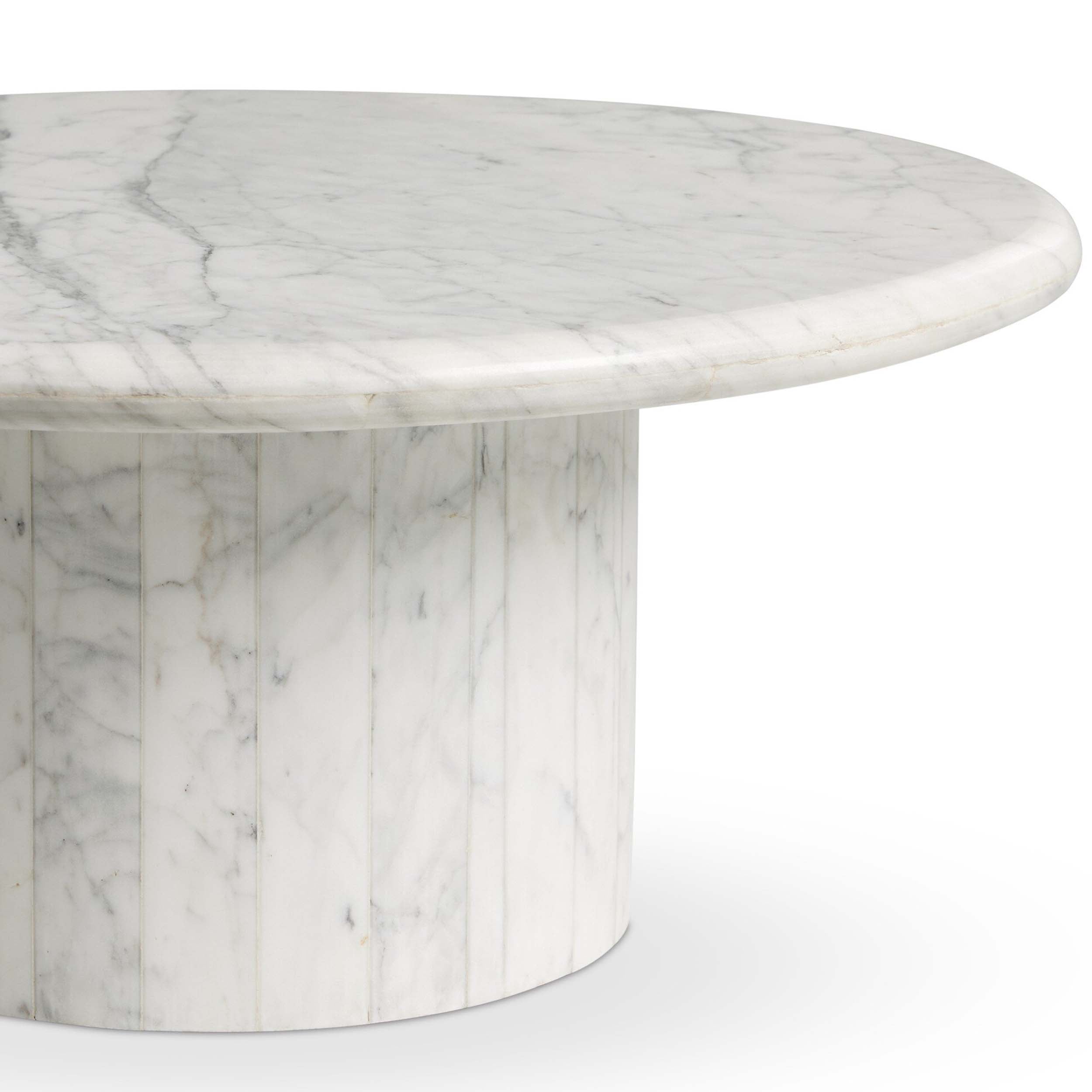 Stuart Nesting Coffee Table, White Calacatta Marble