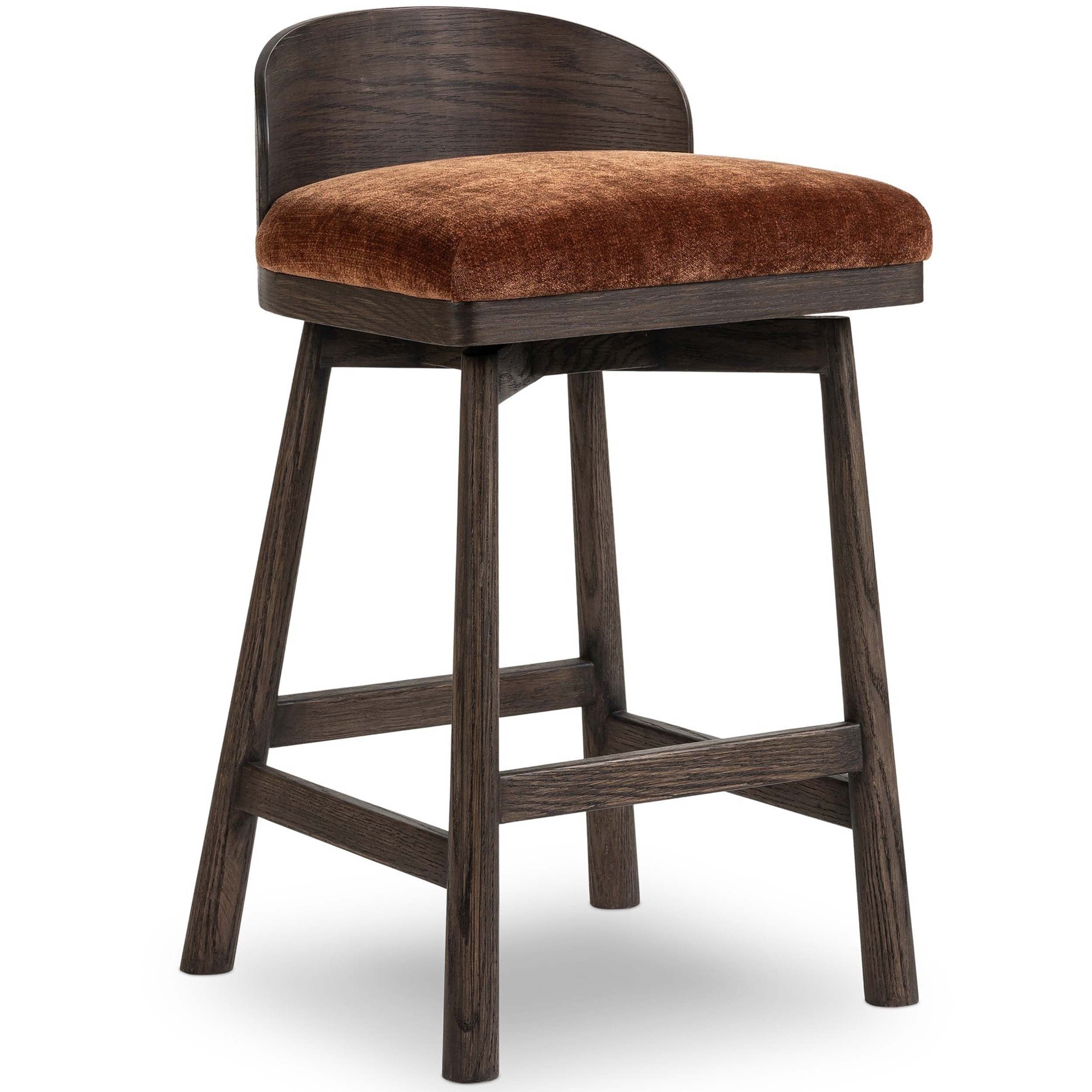 Cloris Swivel Bar + Counter Stool, Altair Sienna