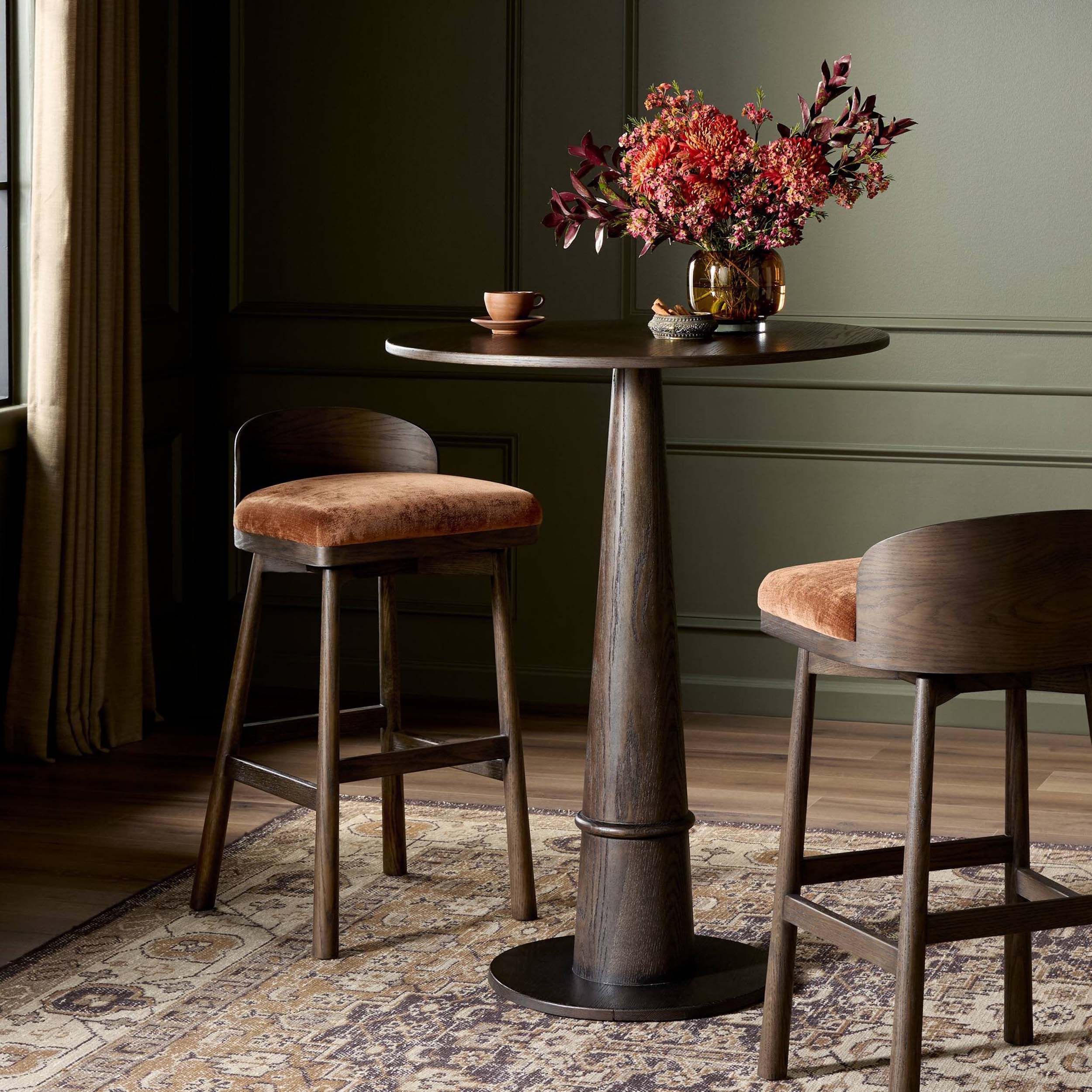 Cloris Swivel Bar + Counter Stool, Altair Sienna