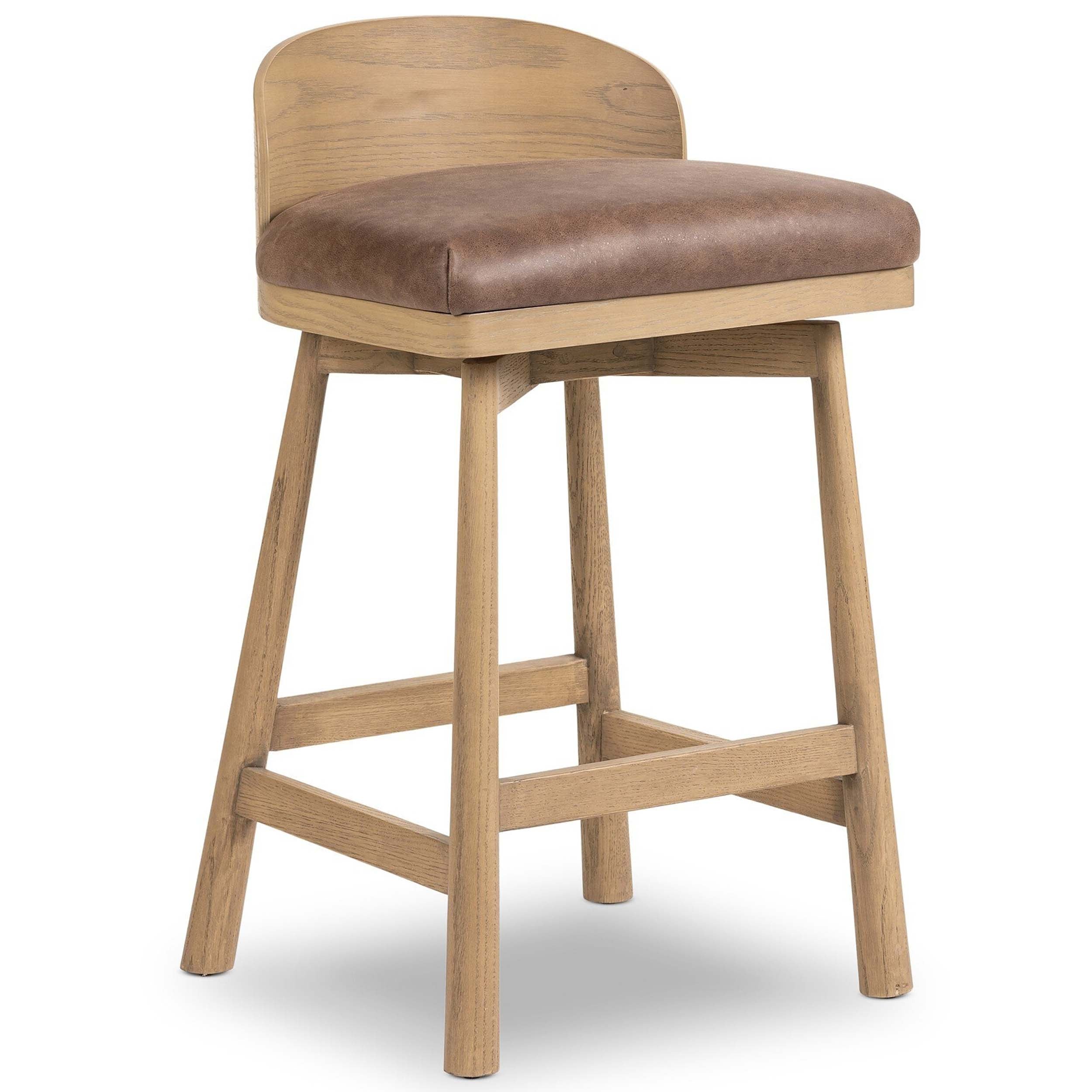 Cloris Swivel Bar + Counter Stool, Palermo Cigar