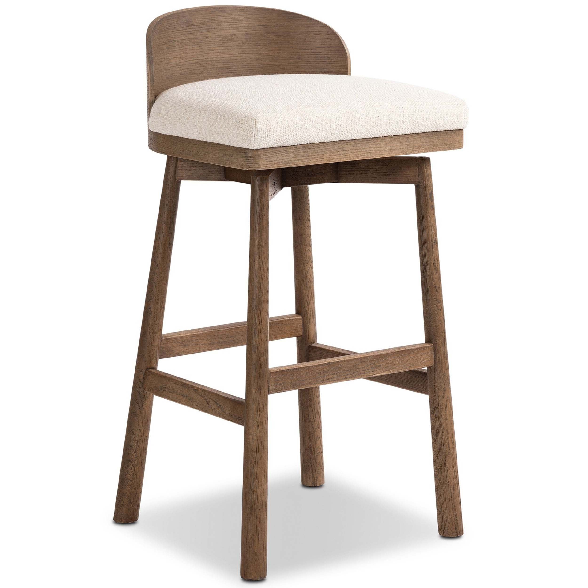 Cloris Swivel Bar + Counter Stool, Thames Cream