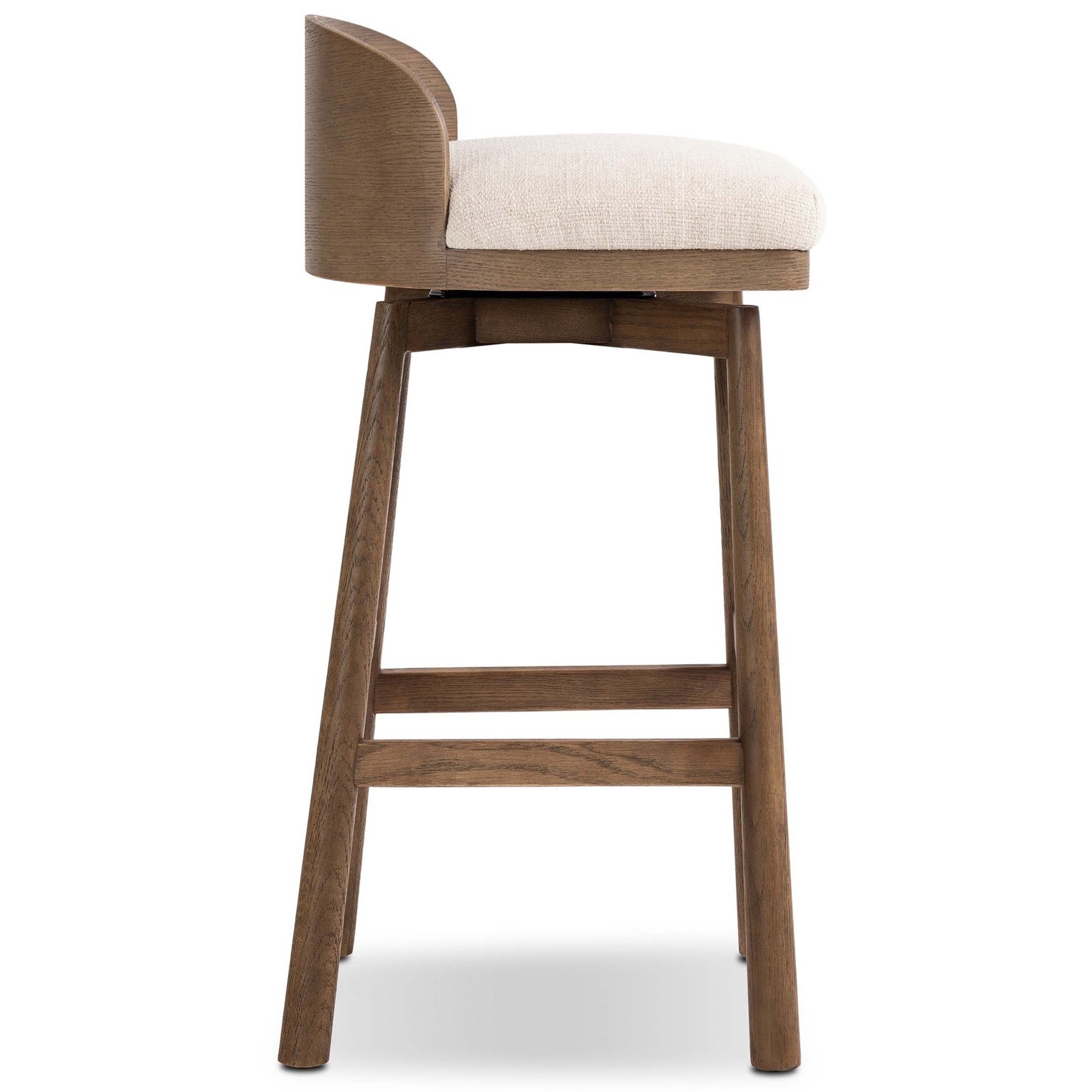 Cloris Swivel Bar + Counter Stool, Thames Cream