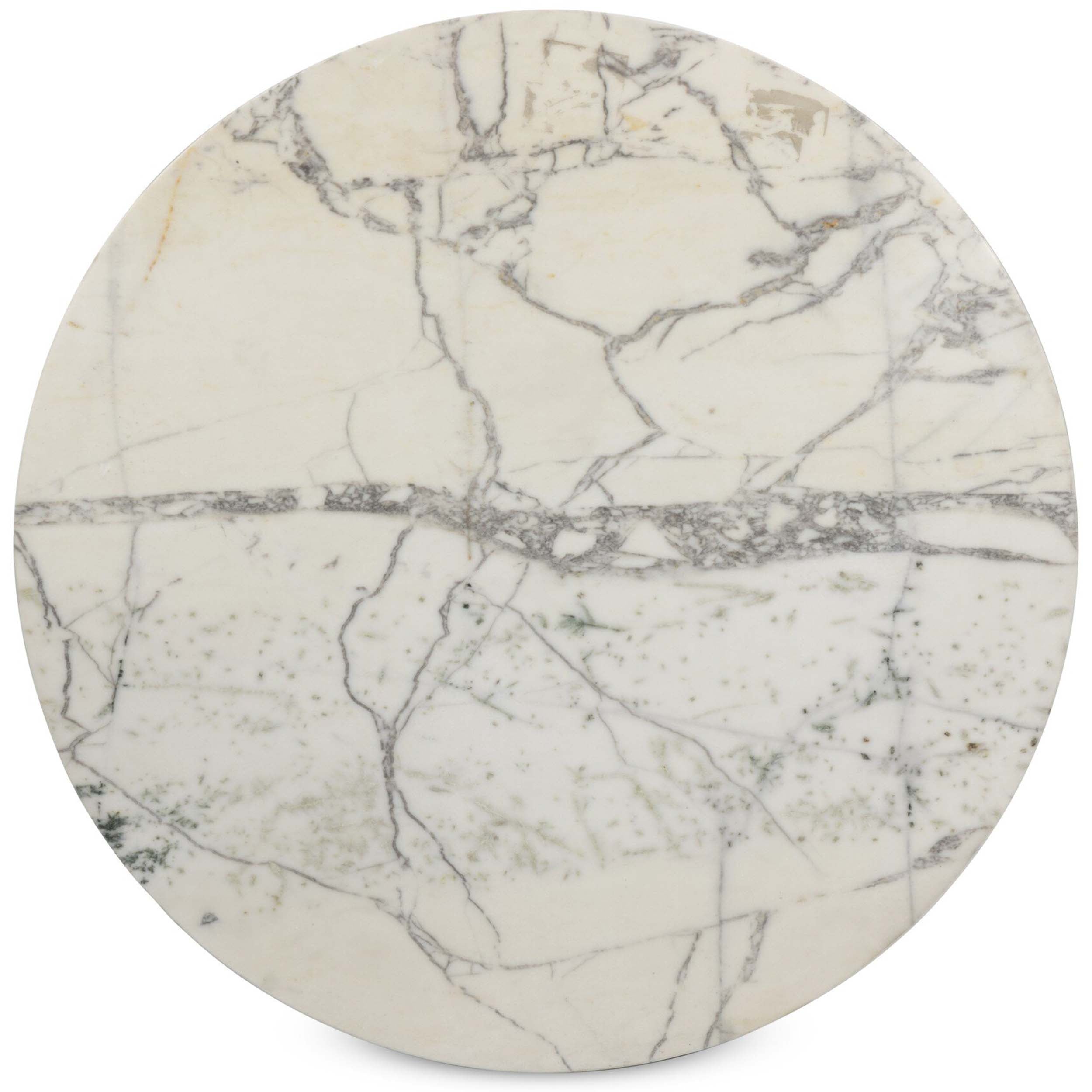 Balboa Outdoor Dining Table, Veined White Marble