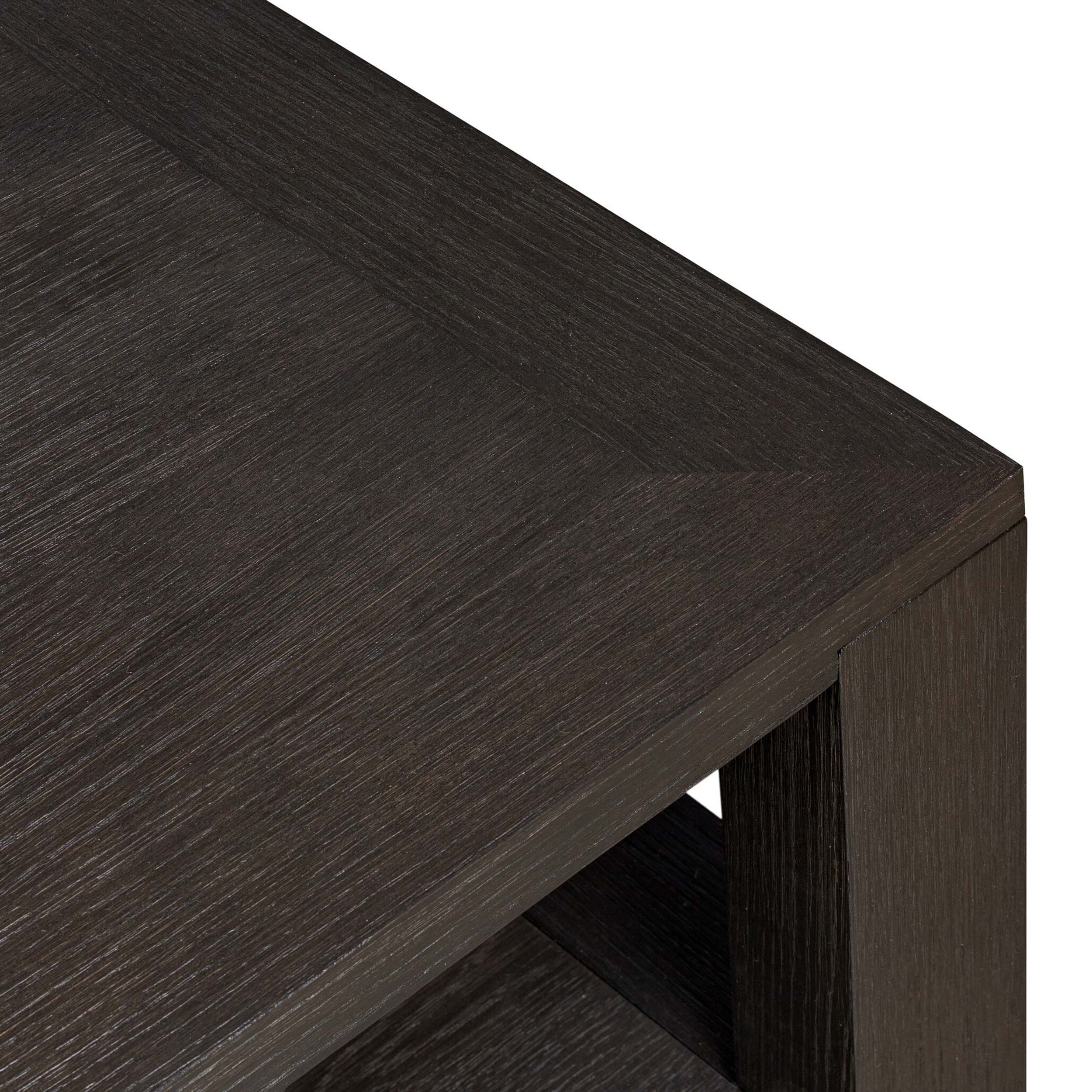 Thomas Square Coffee Table, Dark Anthracite Oak Veneer