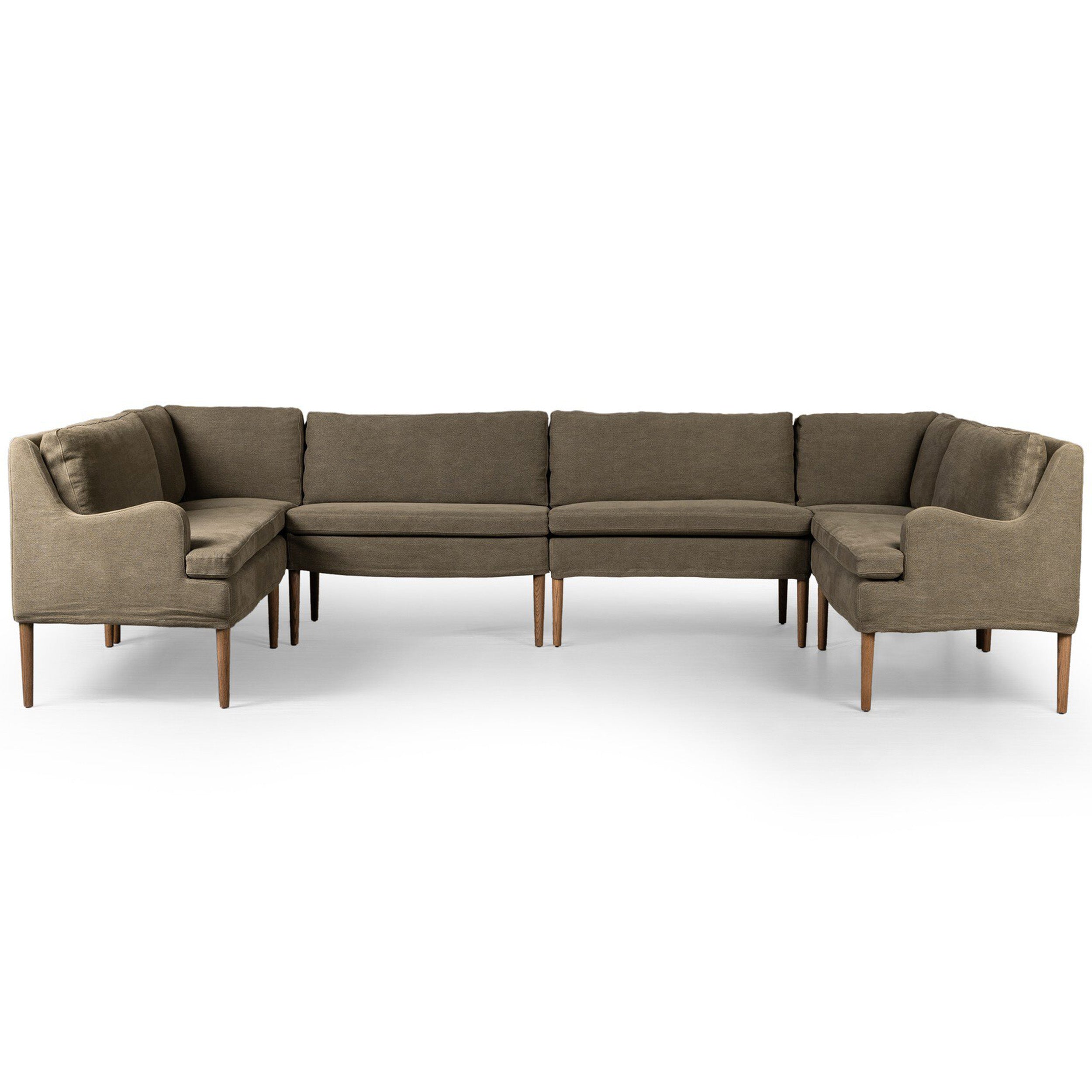 Aurelia Dining Banquette U Shape, Broadway Olive