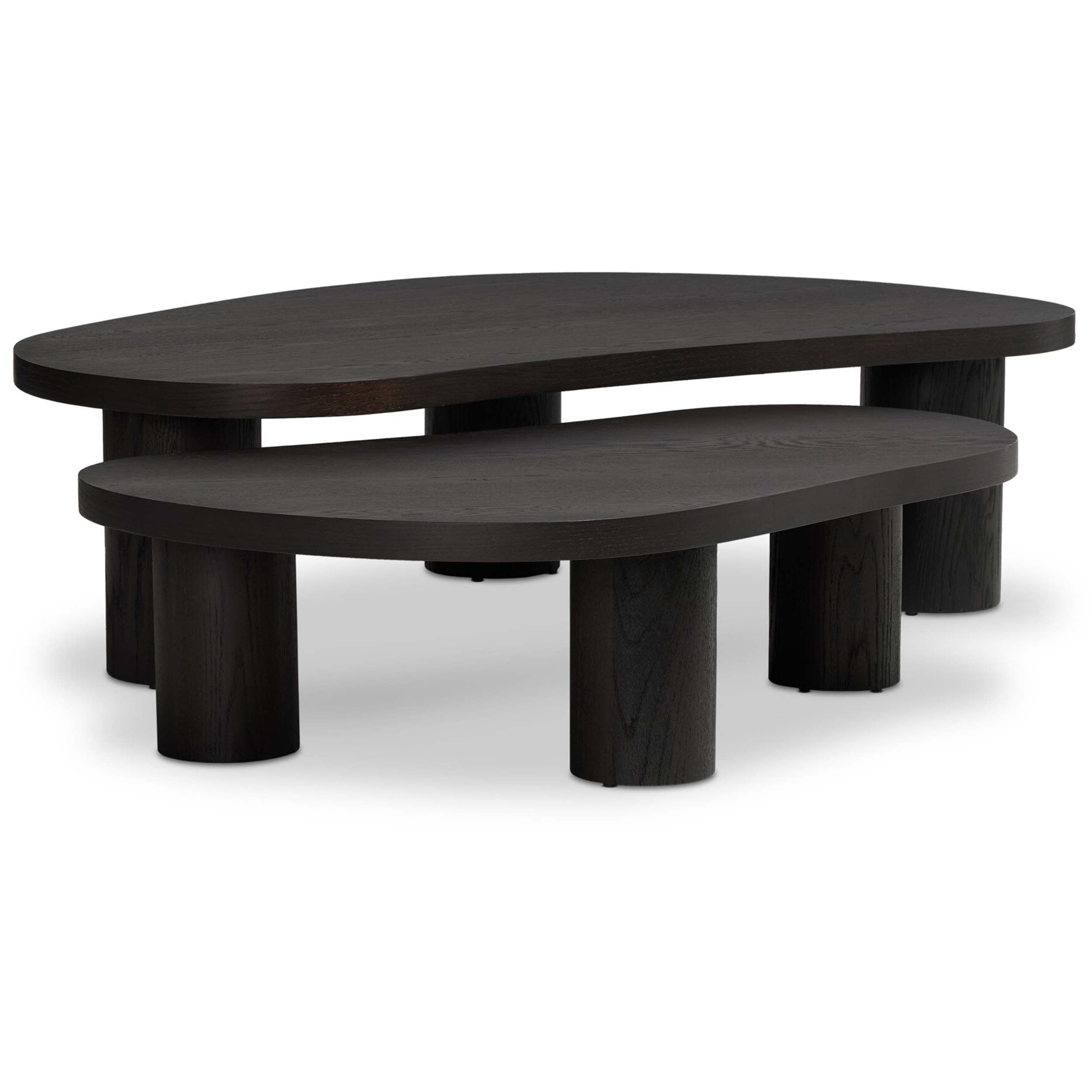 Joji Nesting Coffee Tables, Aged Black