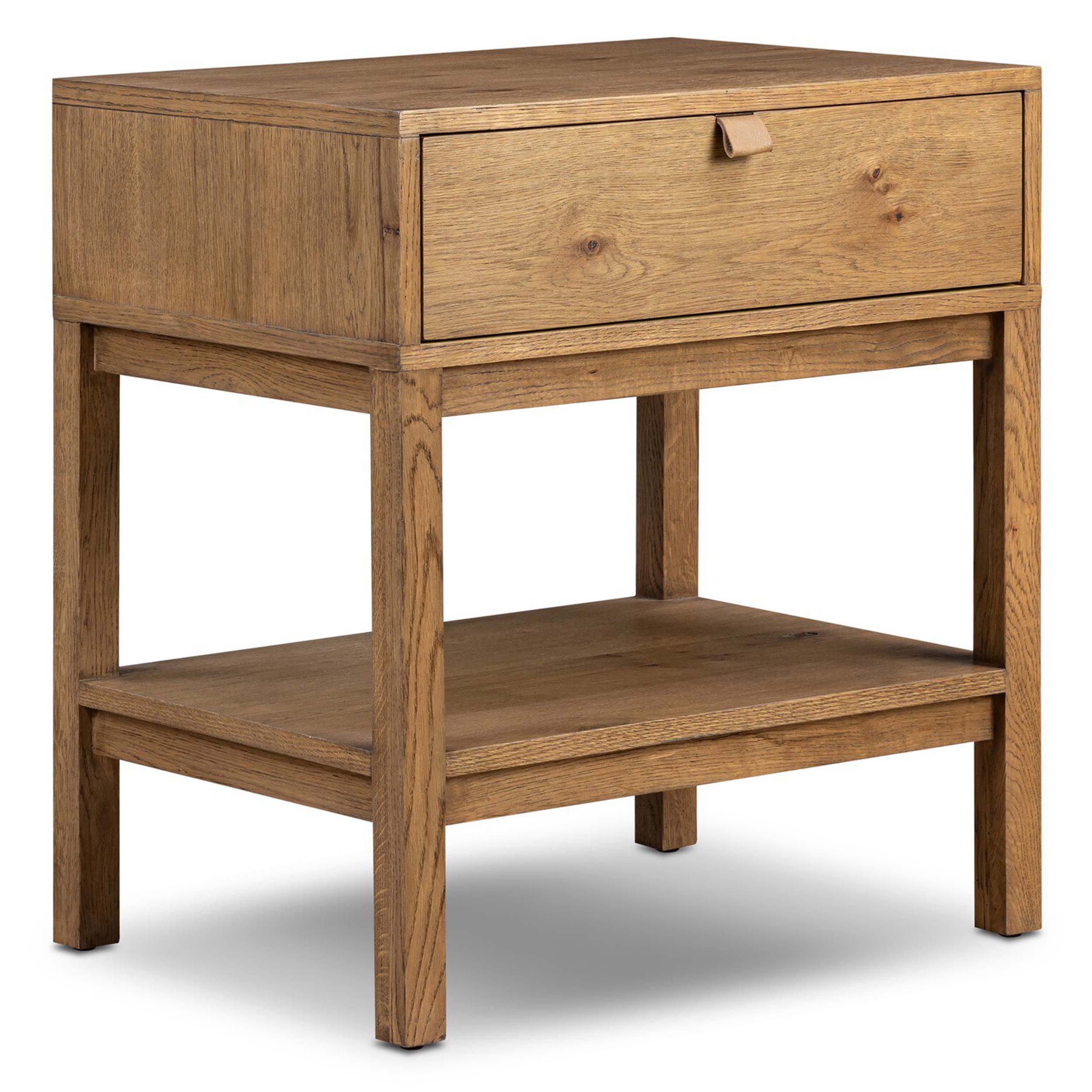 Tula Nightstand, Worn Oak Veneer