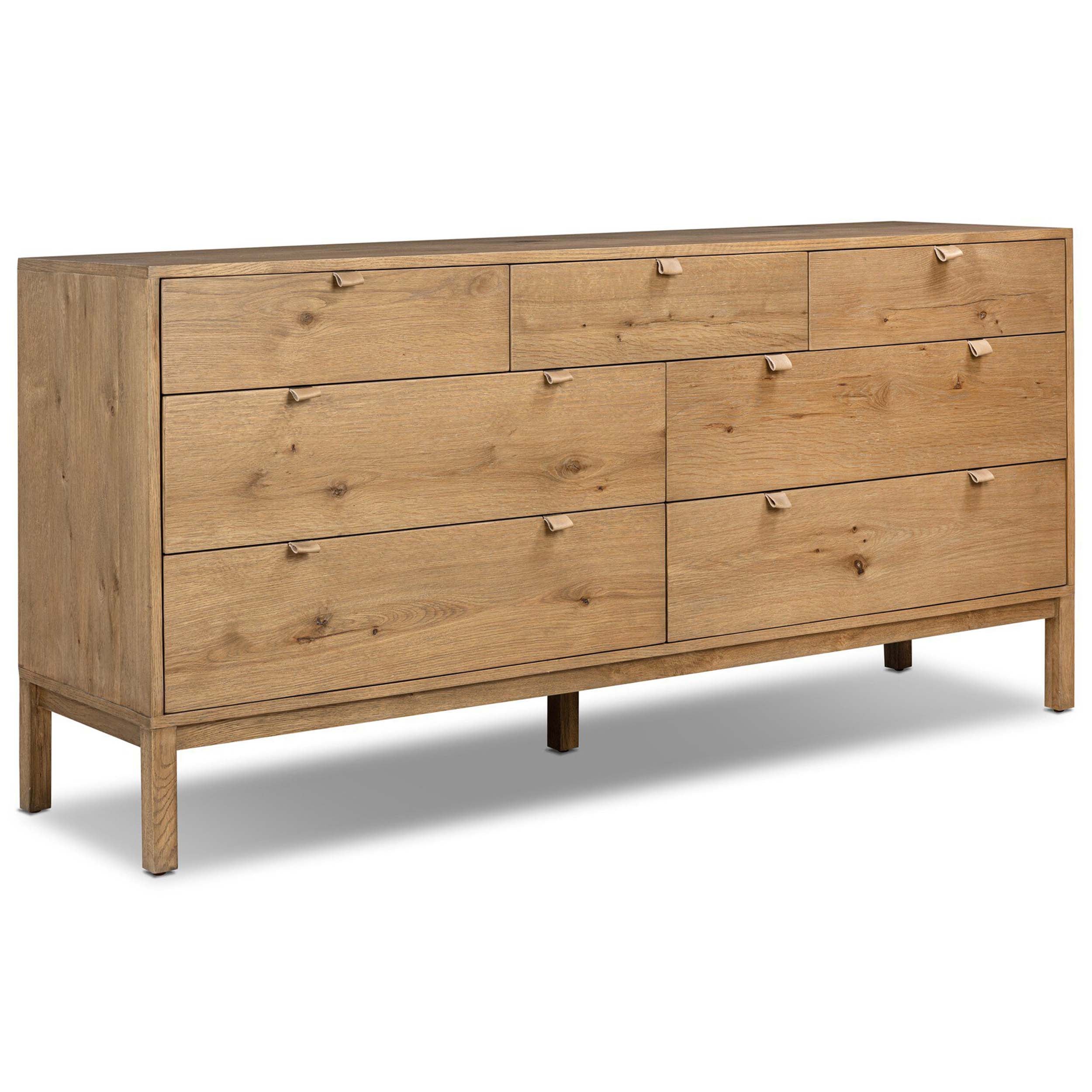 Tula 7 Drawer Dresser, Worn Oak Veneer