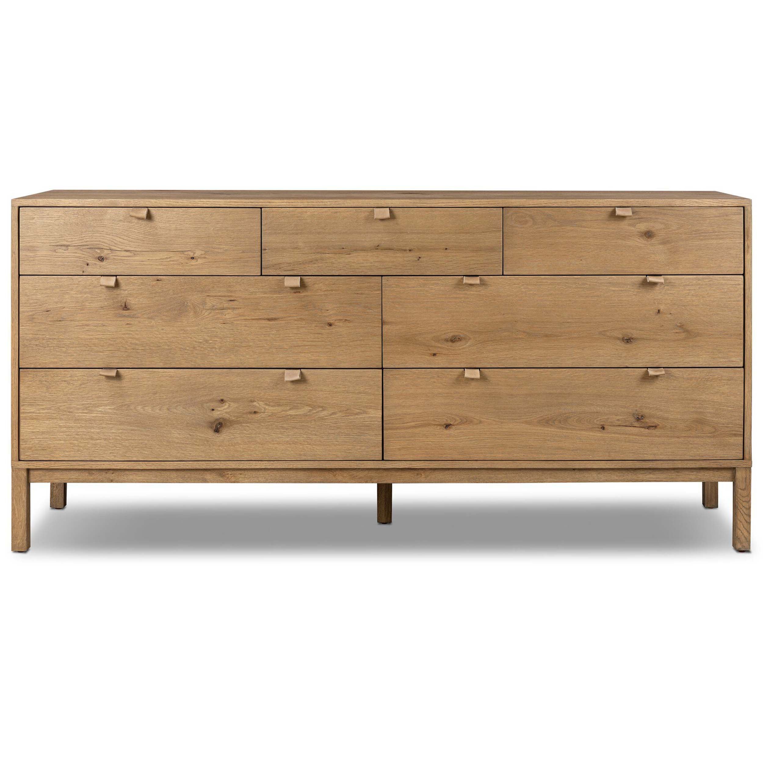 Tula 7 Drawer Dresser, Worn Oak Veneer