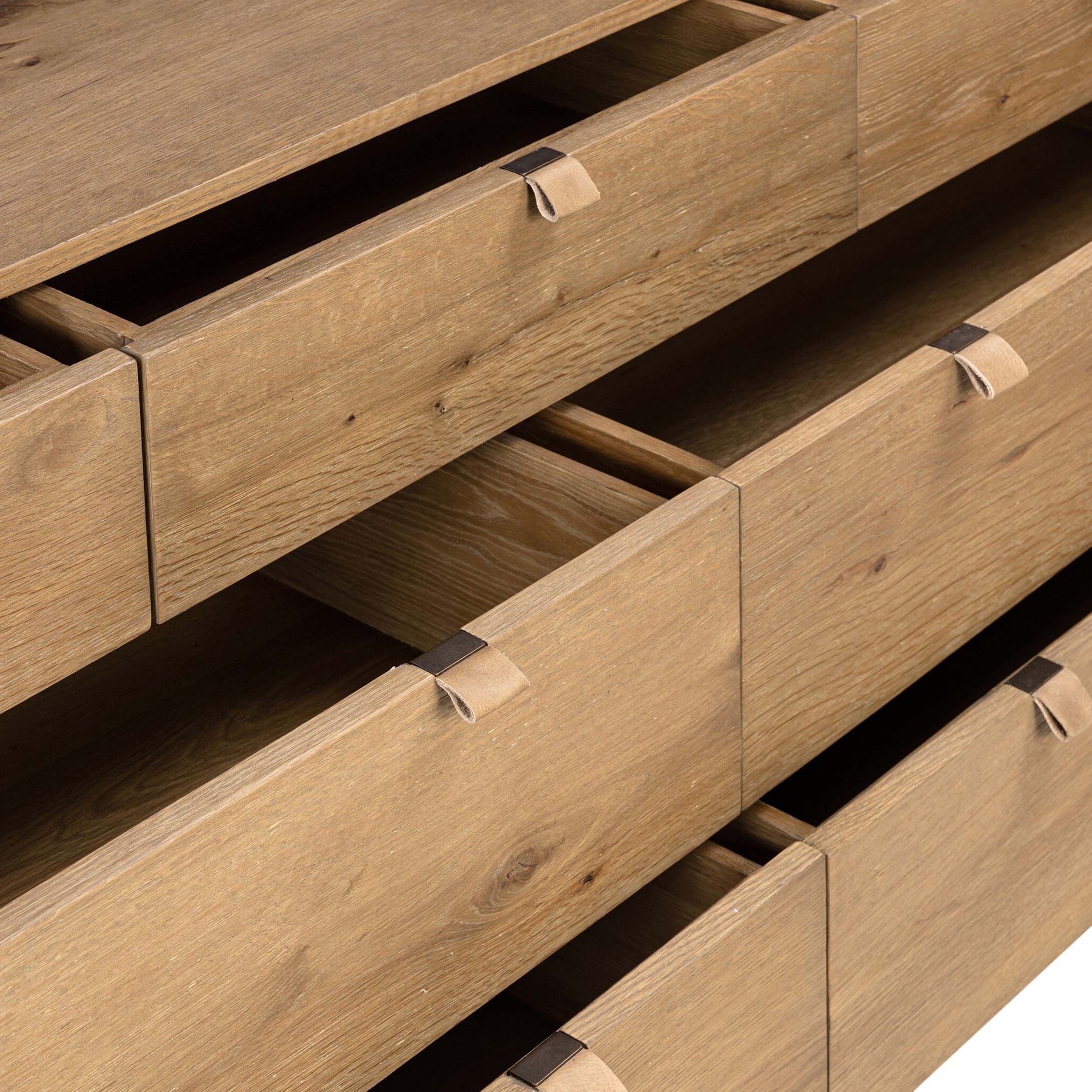 Tula 7 Drawer Dresser, Worn Oak Veneer