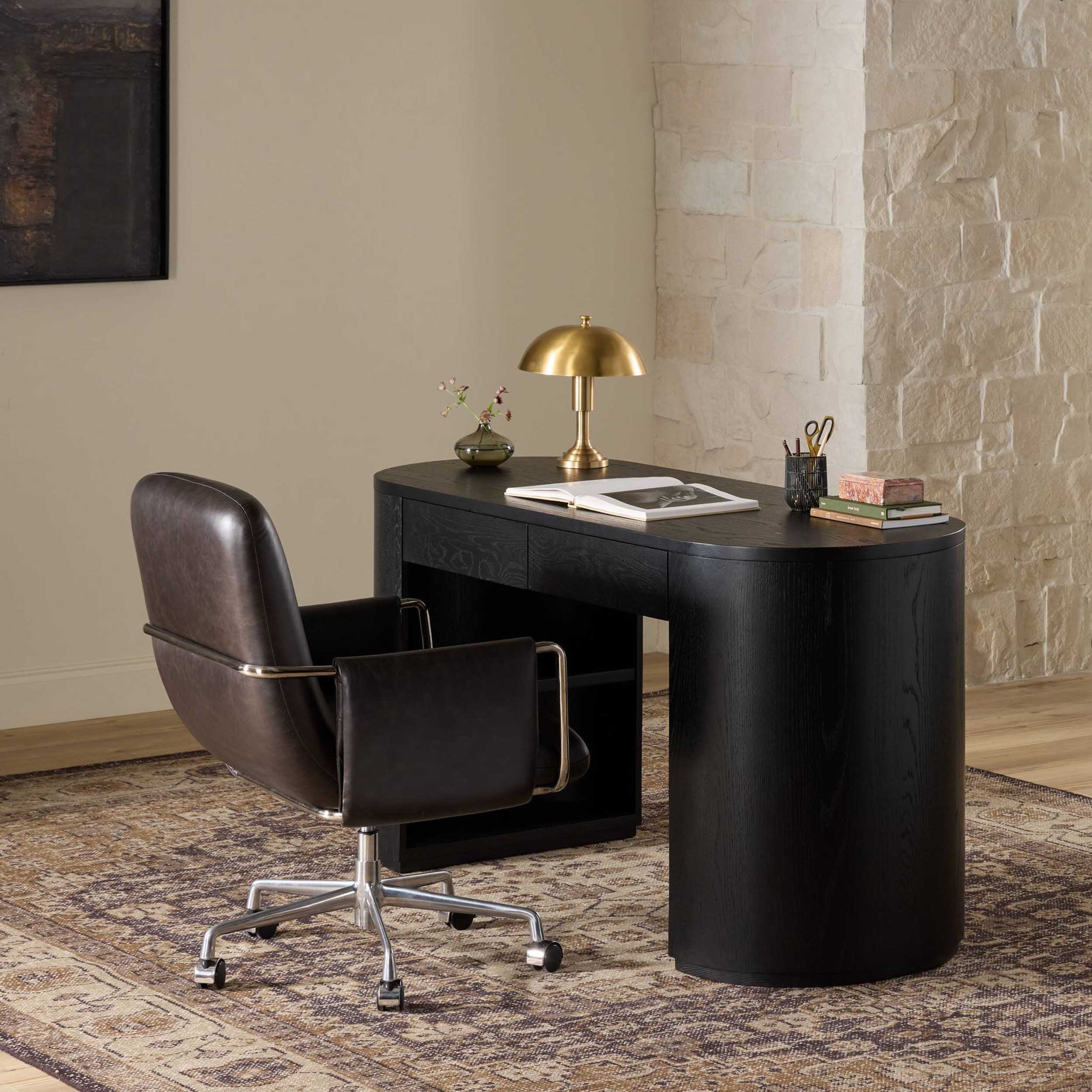 Sherman Lowback Desk Chair, Sonoma Black