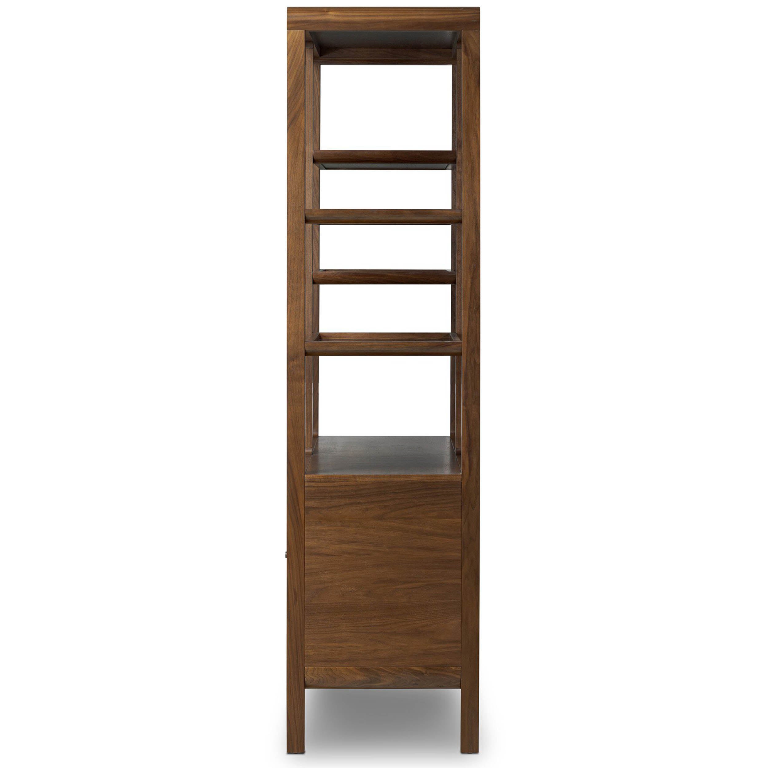 Hawkes Bookcase, Dark Walnut Solid