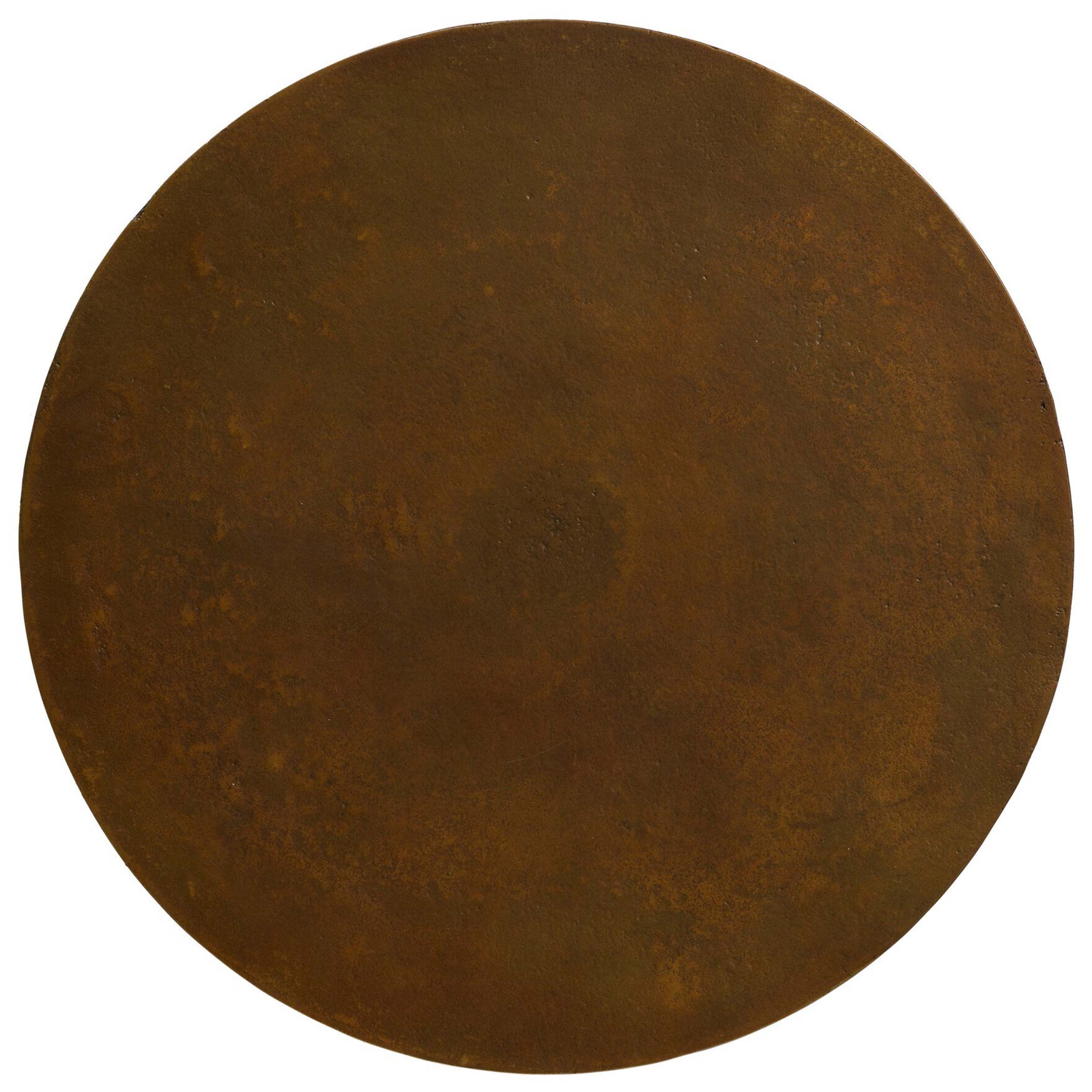 Malloy Outdoor End Table, Antiqued Brass Aluminum