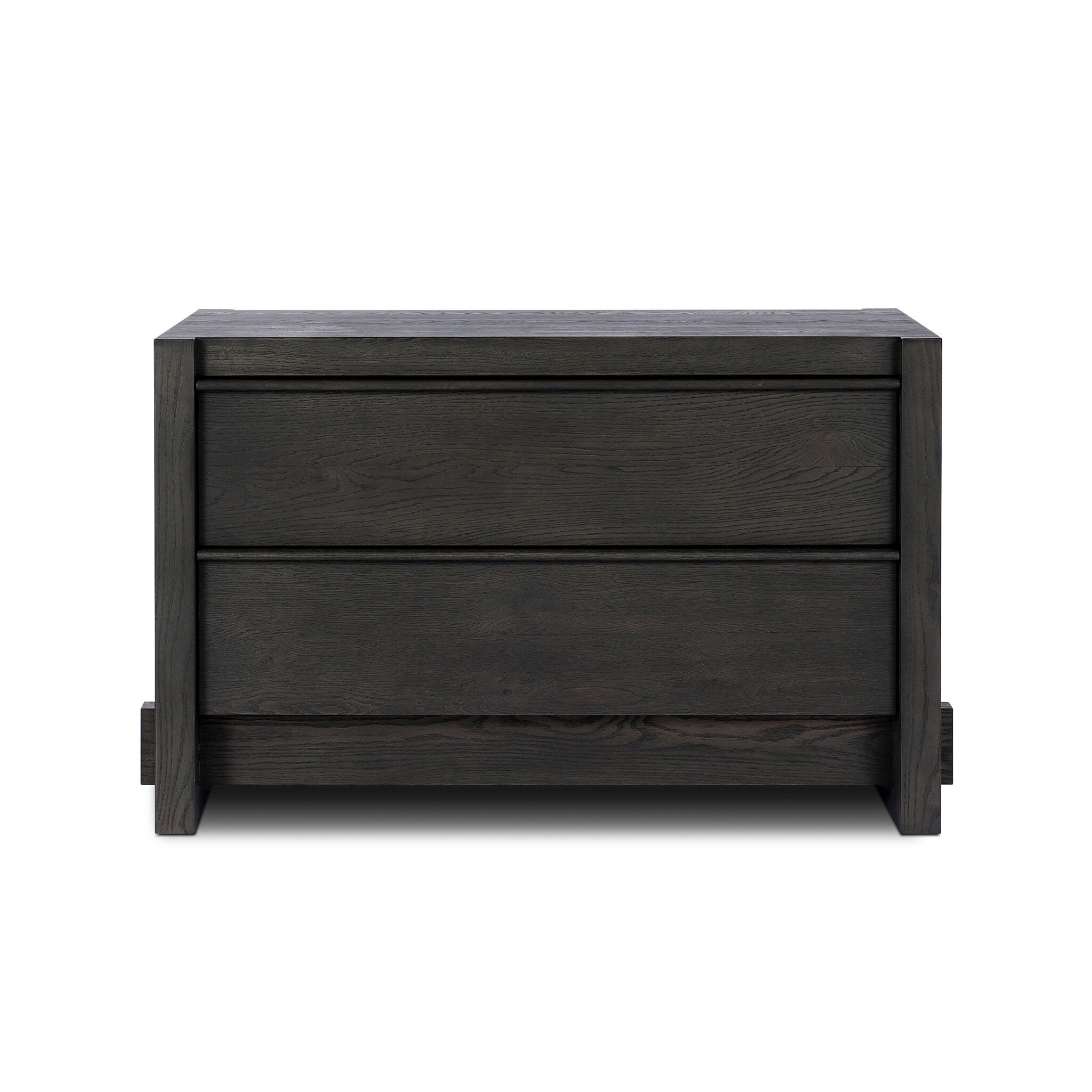Aramis Nightstand, Smoked Black Oak Resawn