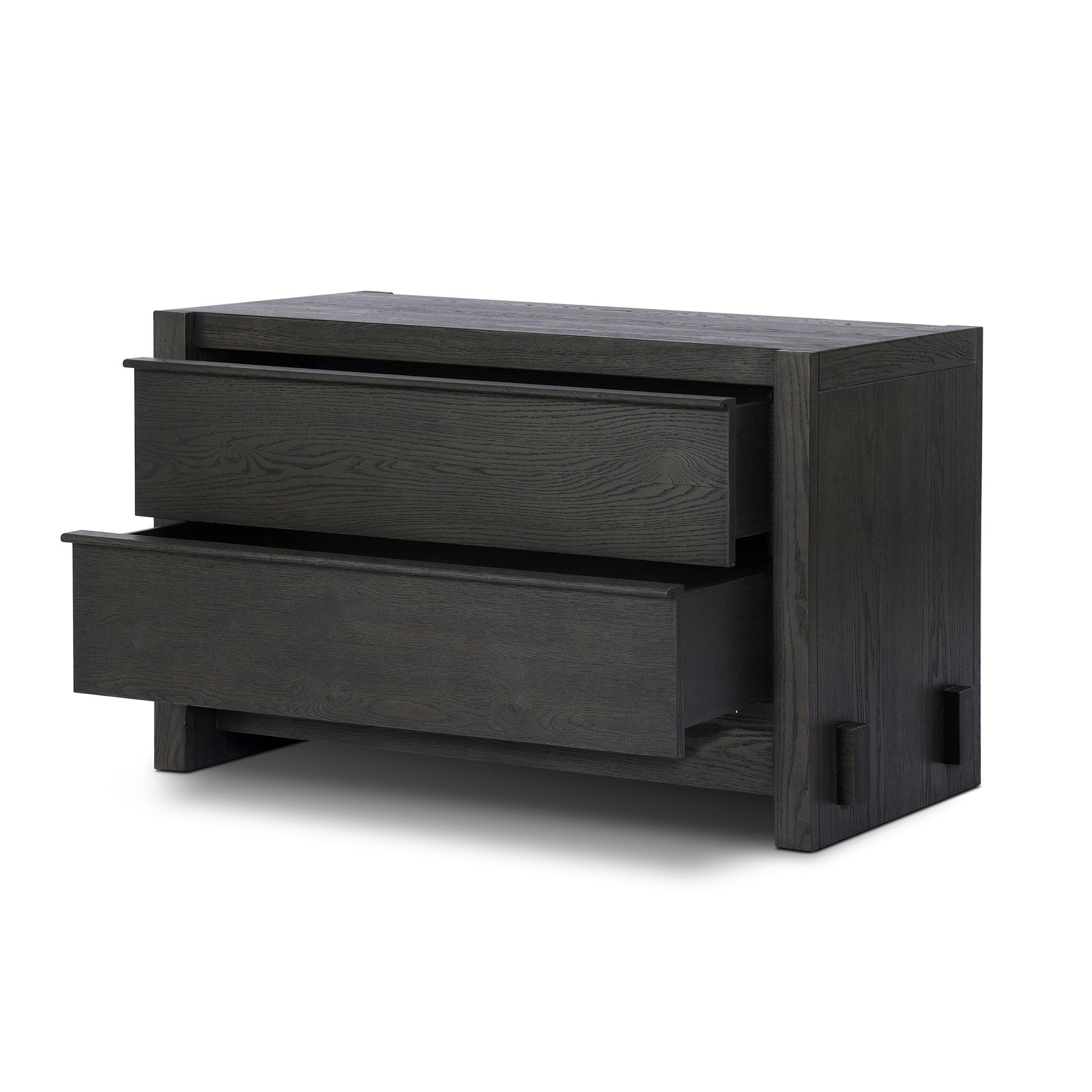 Aramis Nightstand, Smoked Black Oak Resawn