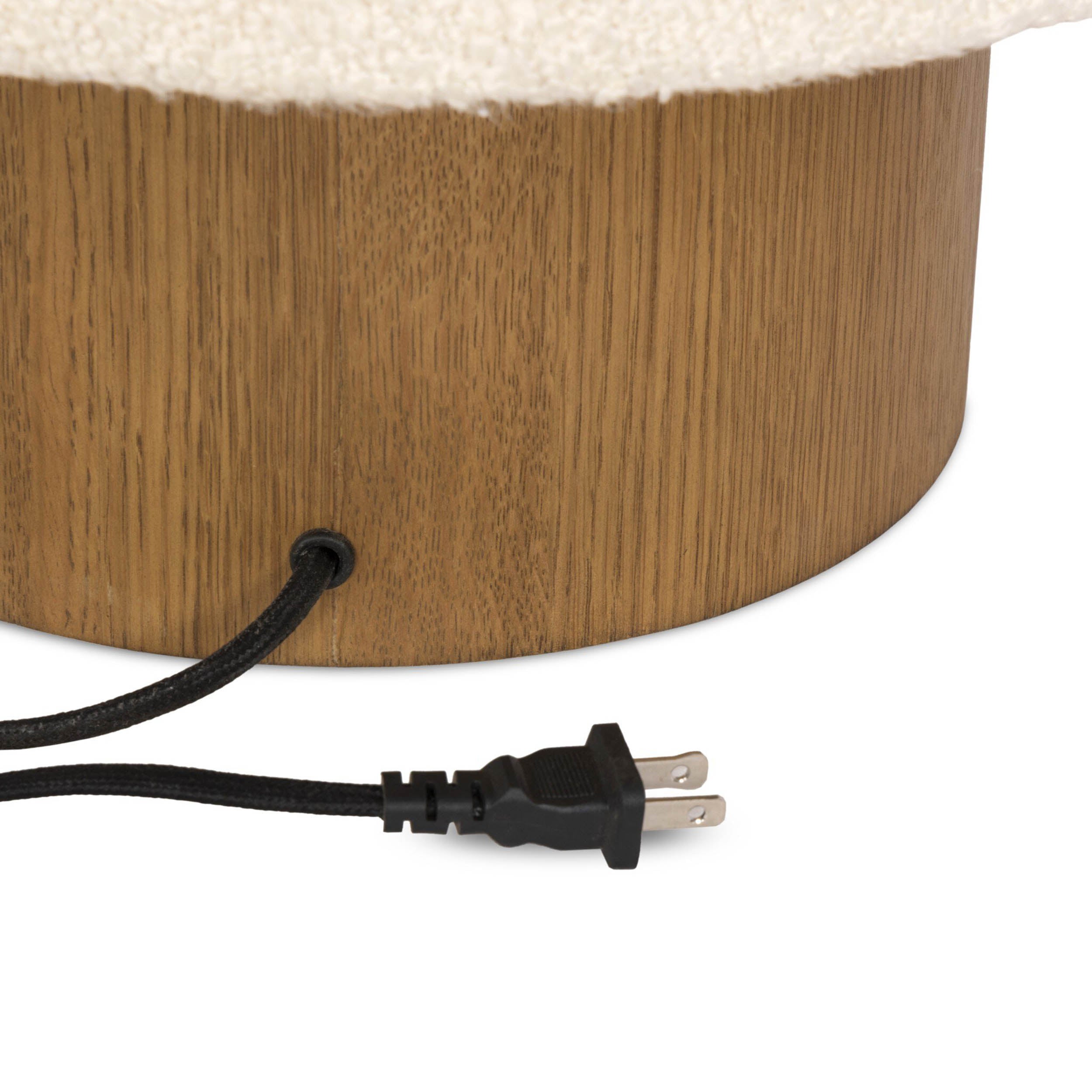 Kenoa Table Lamp, Light Smoked Oak Veneer