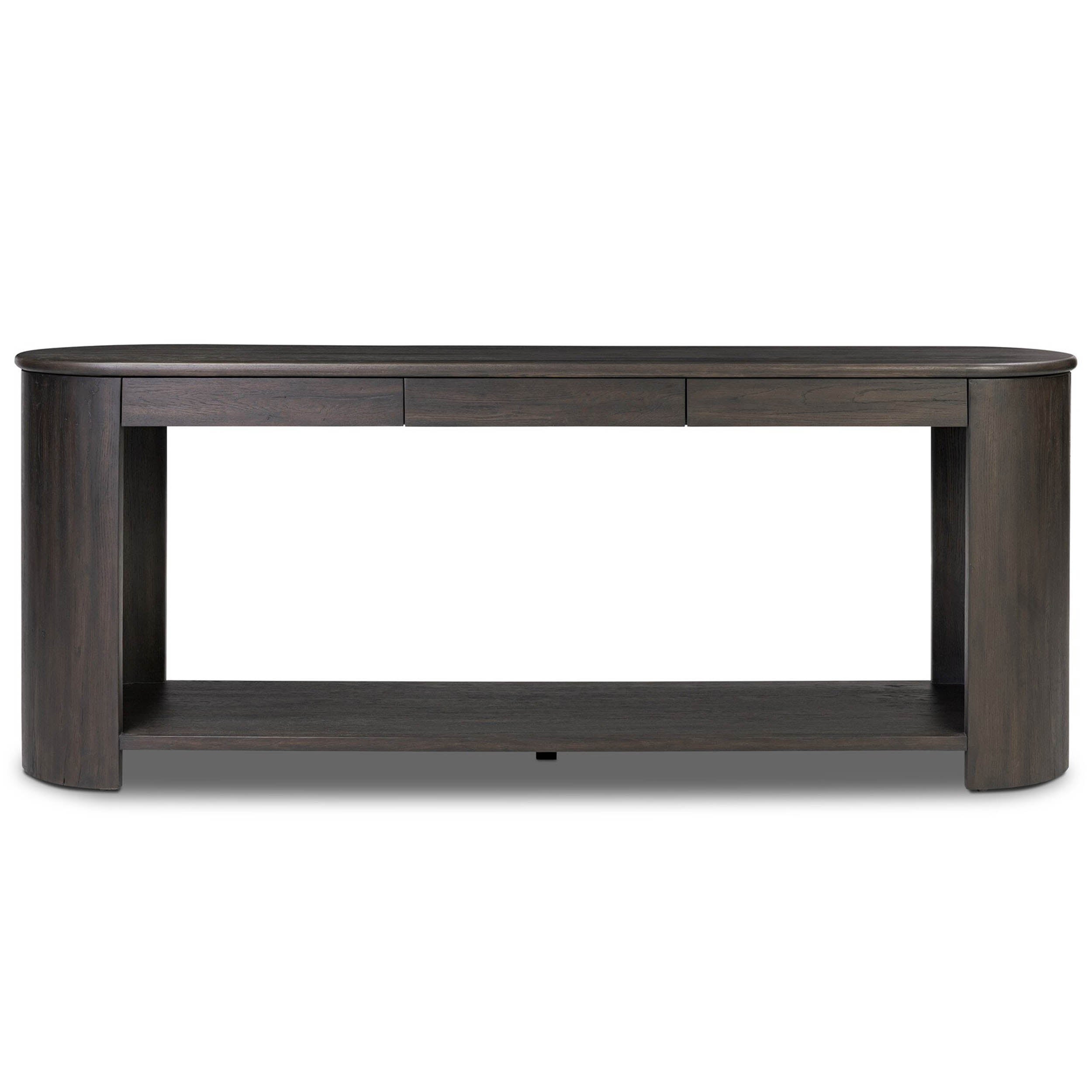 Farrow Console Table, Smoked Black Veneer