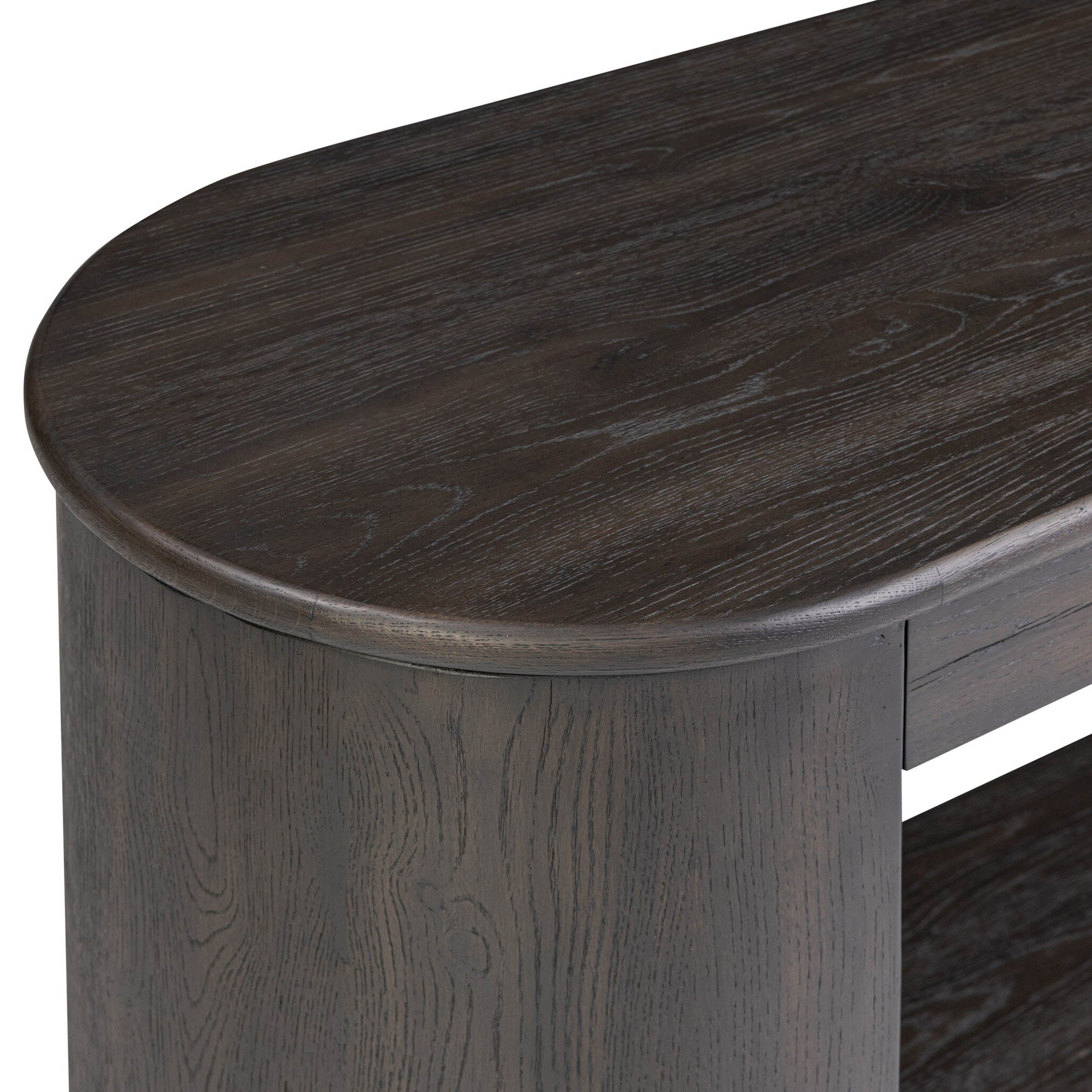 Farrow Console Table, Smoked Black Veneer