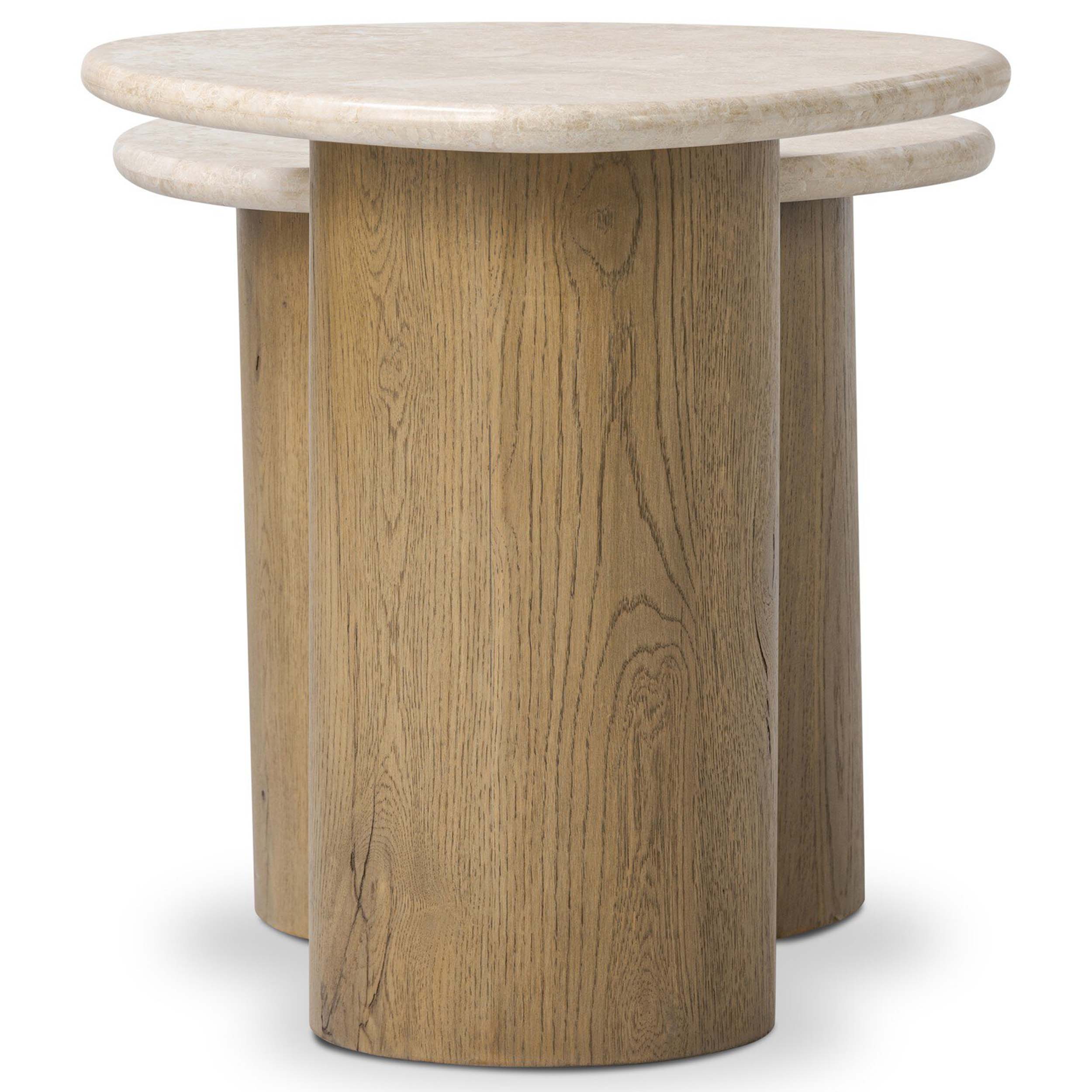 Kovo Nesting End Tables, Cappuccino Marble